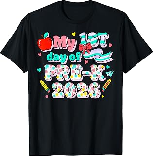 My 1st Day of Pre-K 2026 First Day of School Kids Girls T-Shirt Unisex T-shirt, Sweatshirt, Hoodie, Long Sleeve Tee - T-Shirt, Sweatshirt, Hoodie