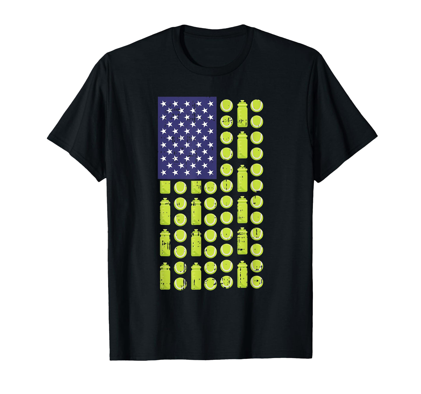 Tennis Ball Tumbler American Flag T-Shirt - Novelty Apparel for Adults - T-Shirt, Sweatshirt, Hoodie