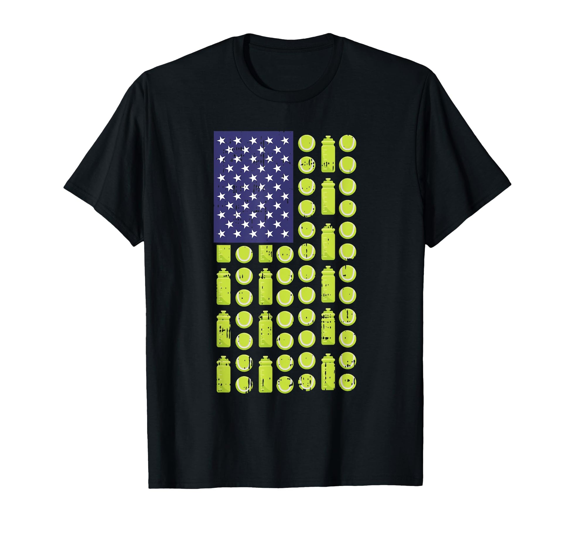 Tennis Ball Tumbler American Flag T-Shirt - Novelty Apparel for Adults - T-Shirt, Sweatshirt, Hoodie