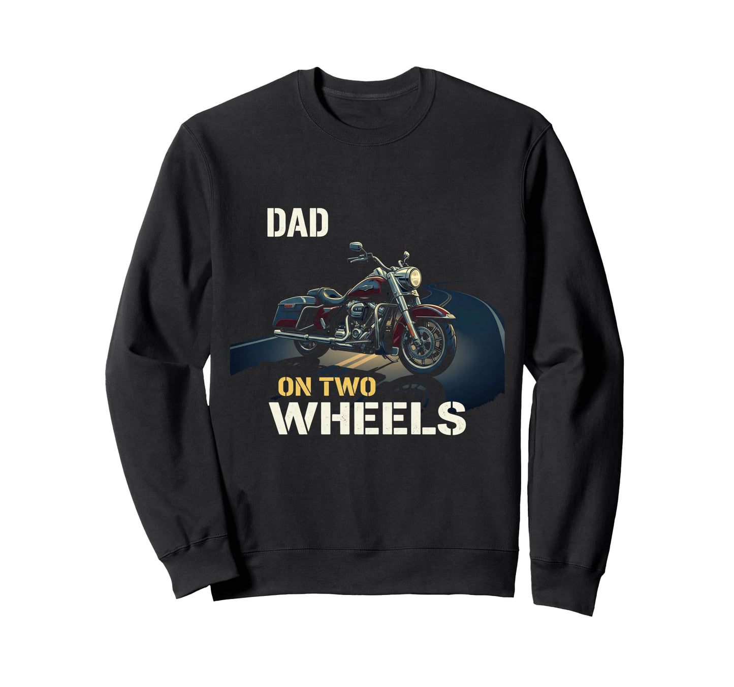 Motorcycle Papa Rider Biker Dad Sweatshirt - Minimalist Print for Adults - T-Shirt, Sweatshirt, Hoodie