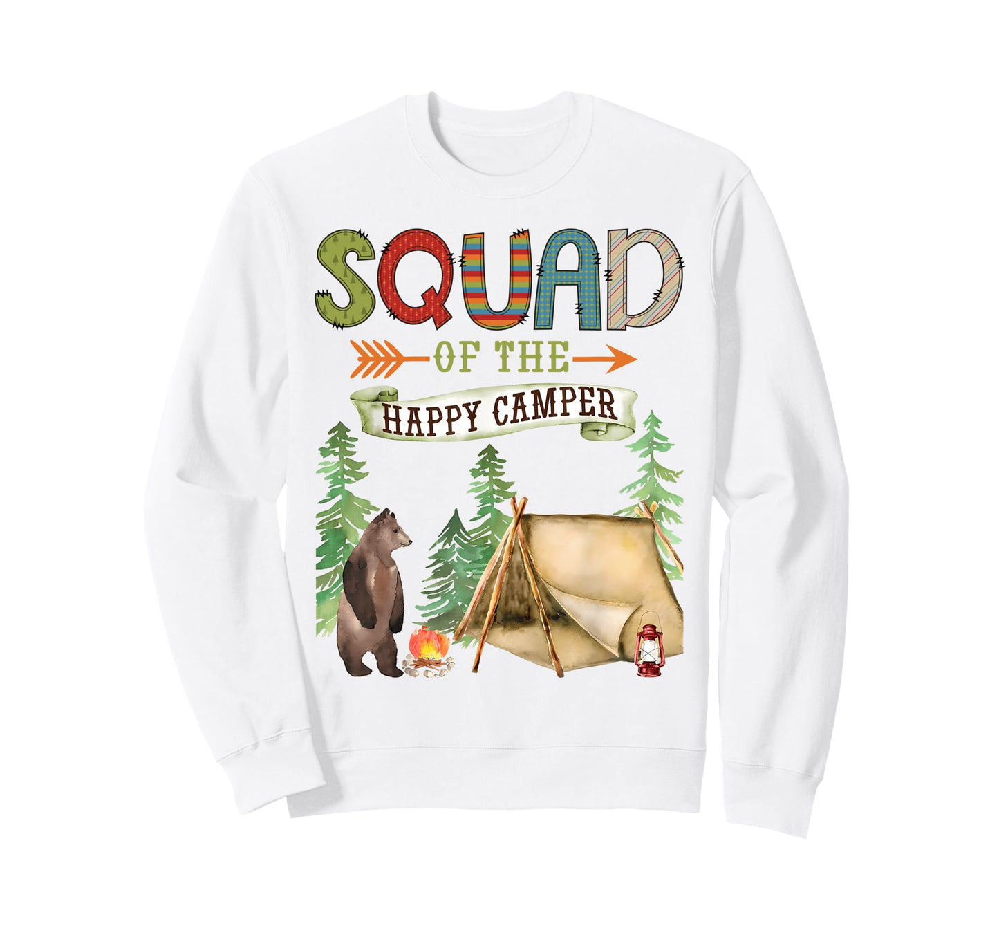 Squad Happy Camper First Birthday Sweatshirt - Streetwear Style Unisex - T-Shirt, Sweatshirt, Hoodie