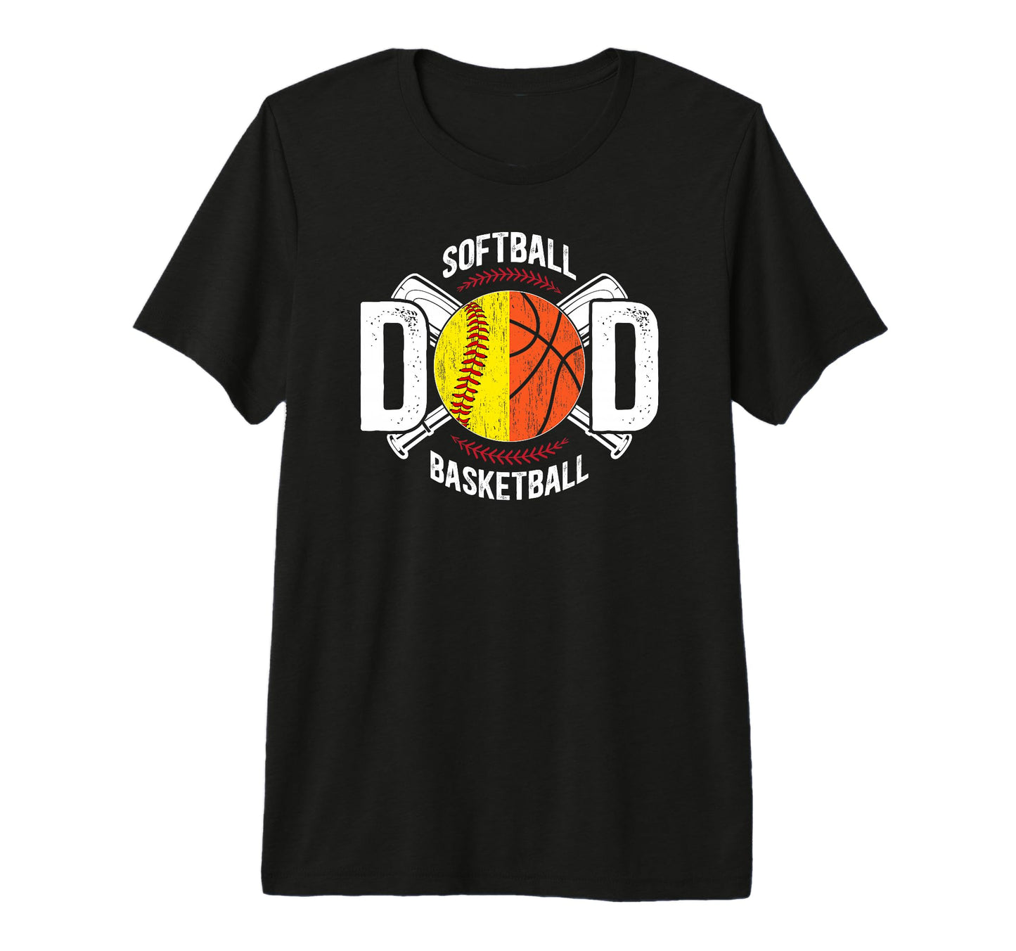 Mens Softball Basketball Dad Basketball T-Shirt - Graphic Print for Adults - T-Shirt, Sweatshirt, Hoodie