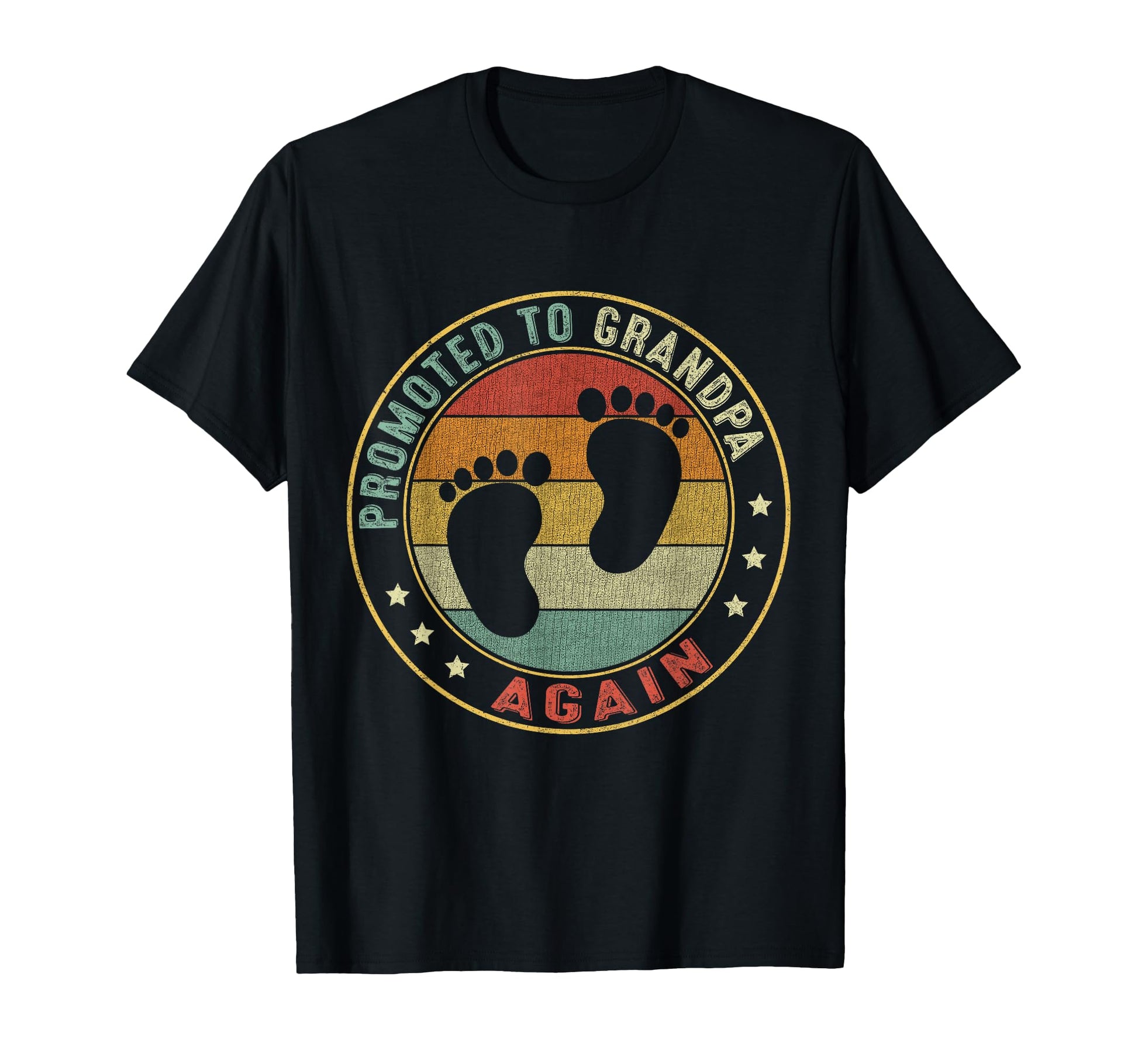 Mens Promoted To Grandpa Again T-Shirt - Custom Art Print Men Women - T-Shirt, Sweatshirt, Hoodie