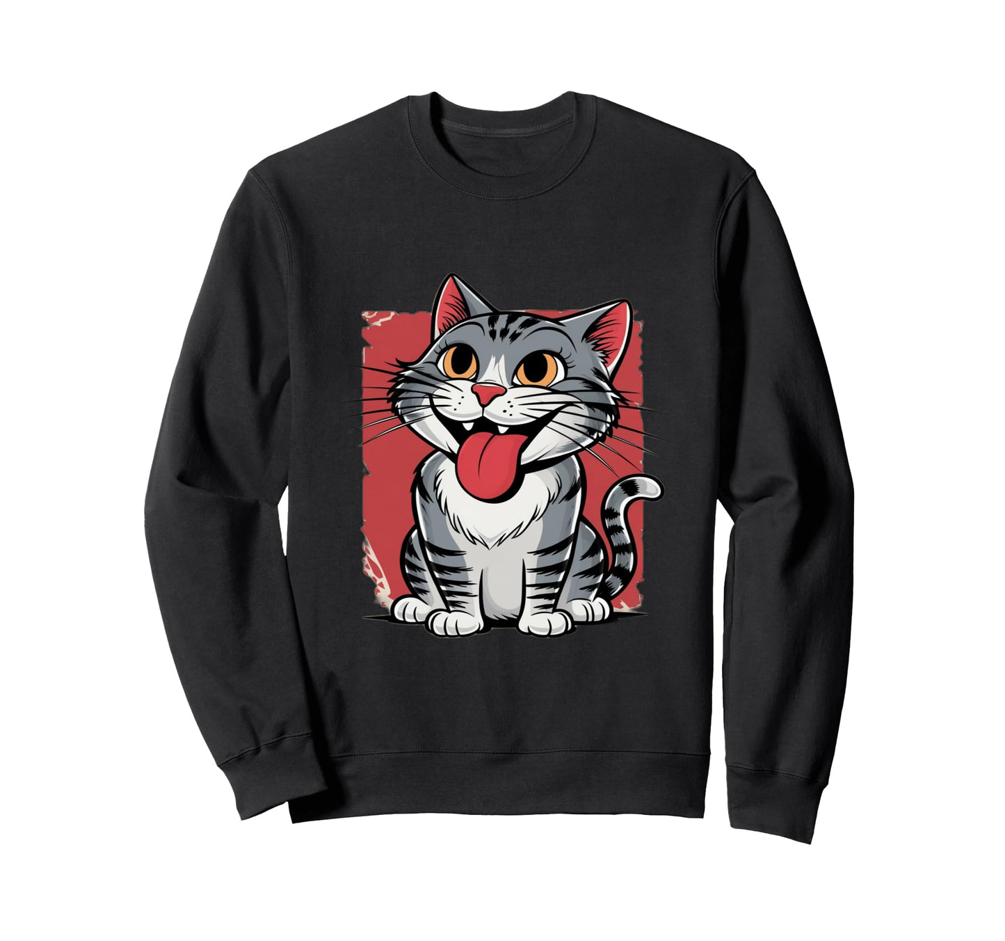 Whiskers Comic Cat Pop Art Sweatshirt - Novelty Apparel Unisex - T-Shirt, Sweatshirt, Hoodie