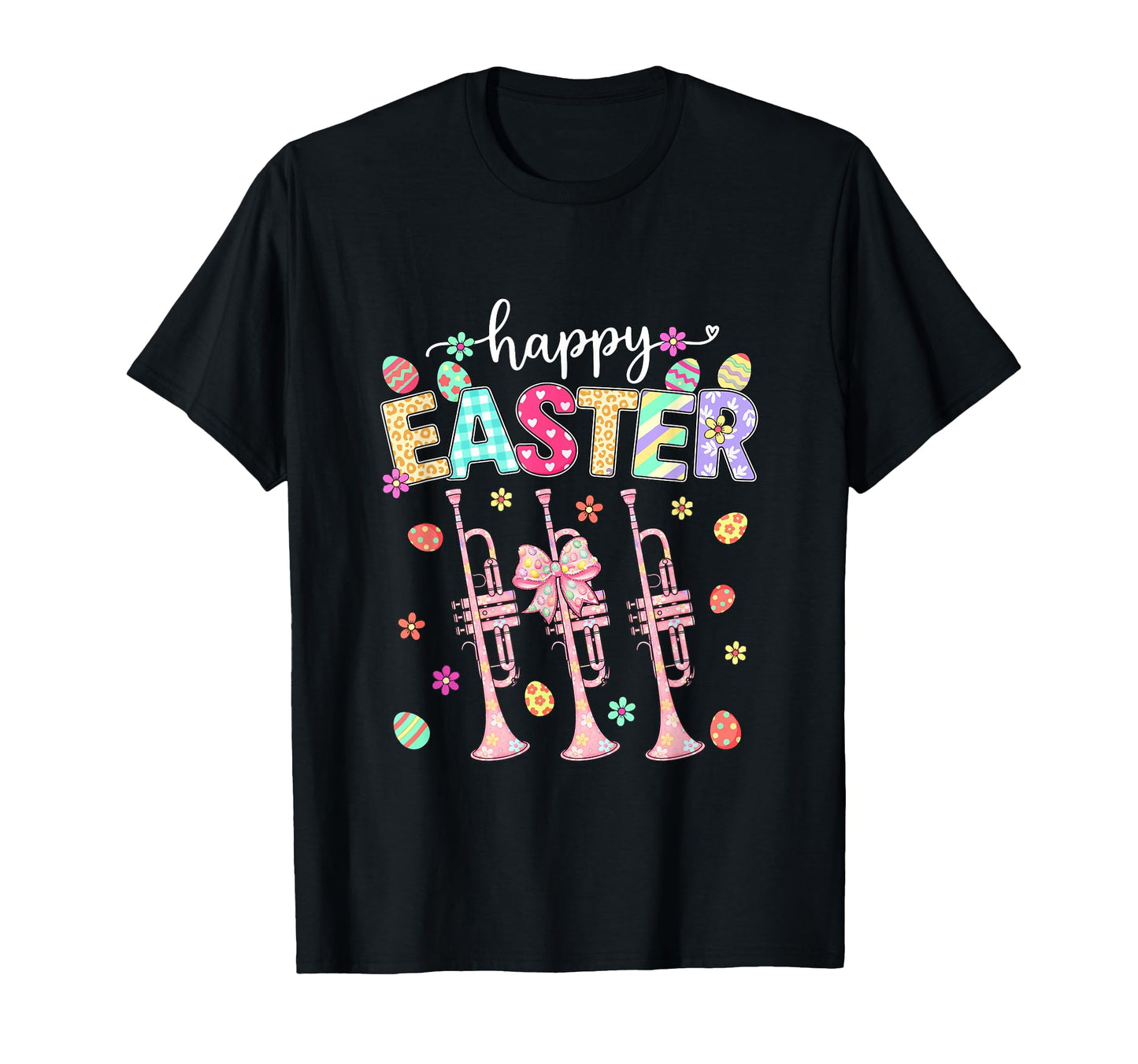 Happy Easter Trumpet Player Bow Tie T-Shirt - Streetwear Style Men Women - T-Shirt, Sweatshirt, Hoodie