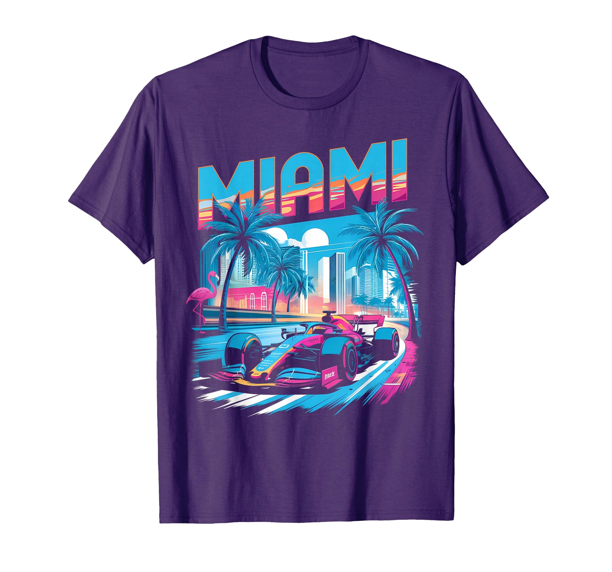 Miami Racing Gifts Race Car Racer T-Shirt - Novelty Apparel Men Women - T-Shirt, Sweatshirt, Hoodie
