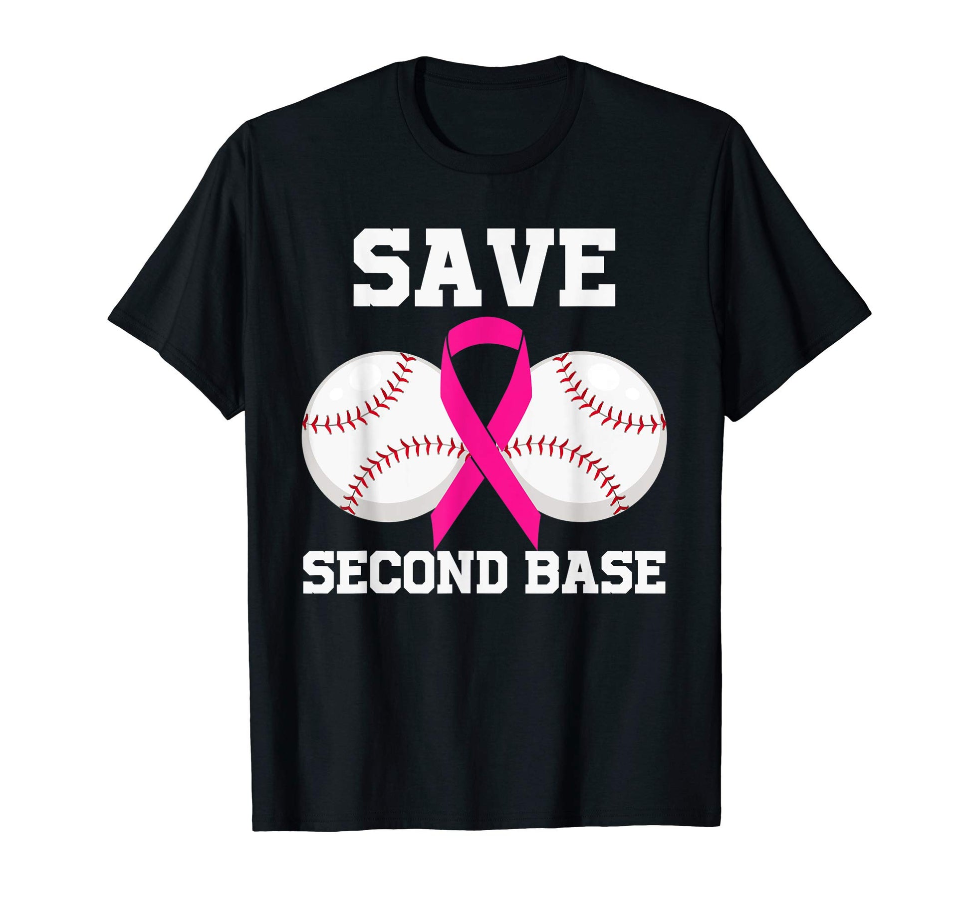 Baseball Breast Cancer Awareness Husbands T-Shirt - Graphic Print Unisex - T-Shirt, Sweatshirt, Hoodie