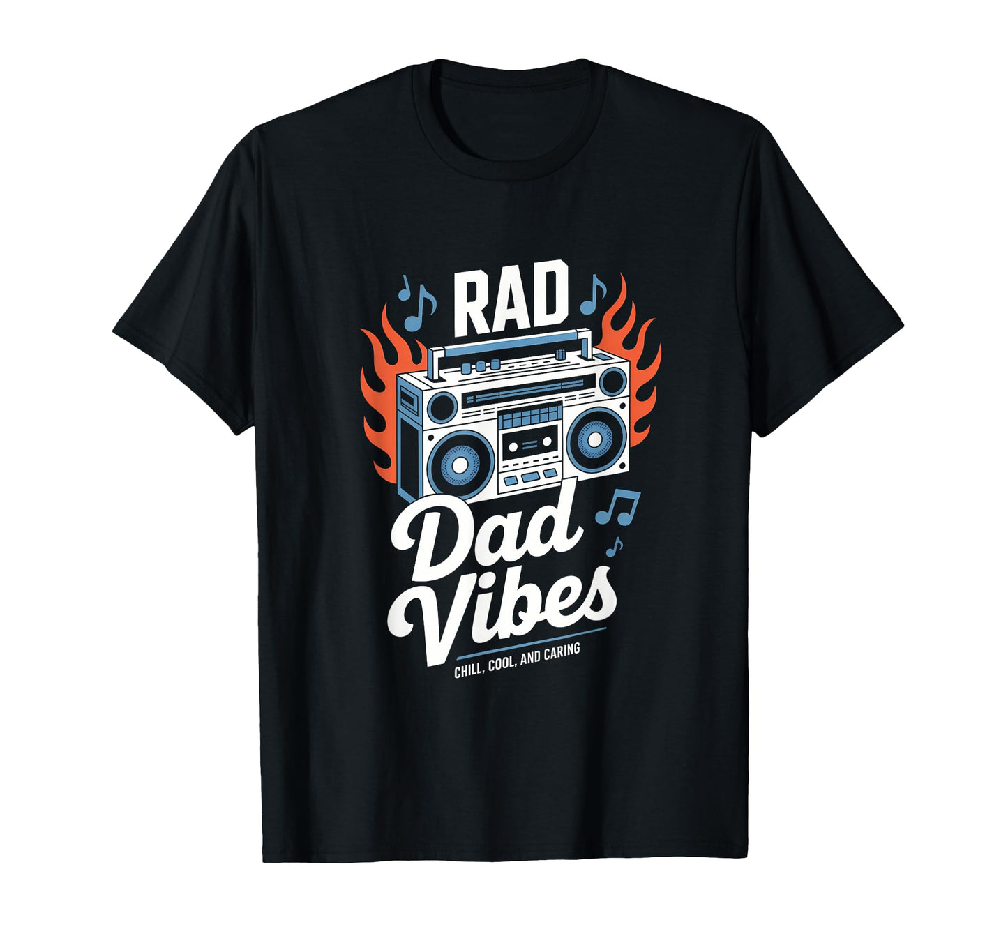 Rad Dad Vibes Boombox Music Lover T-Shirt - Aesthetic Graphic Unisex - T-Shirt, Sweatshirt, Hoodie