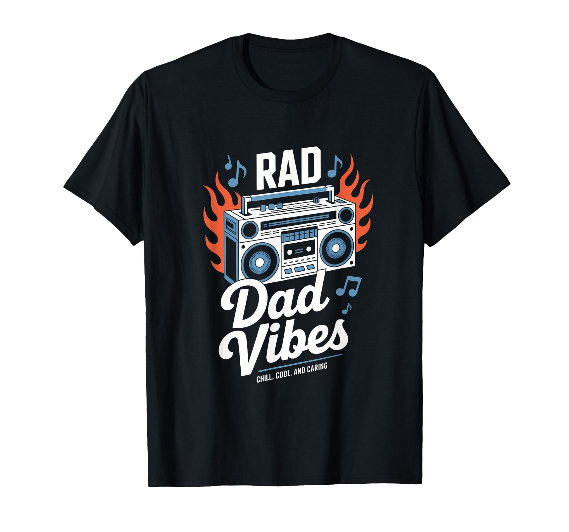 Rad Dad Vibes Boombox Music Lover T-Shirt - Aesthetic Graphic Unisex - T-Shirt, Sweatshirt, Hoodie