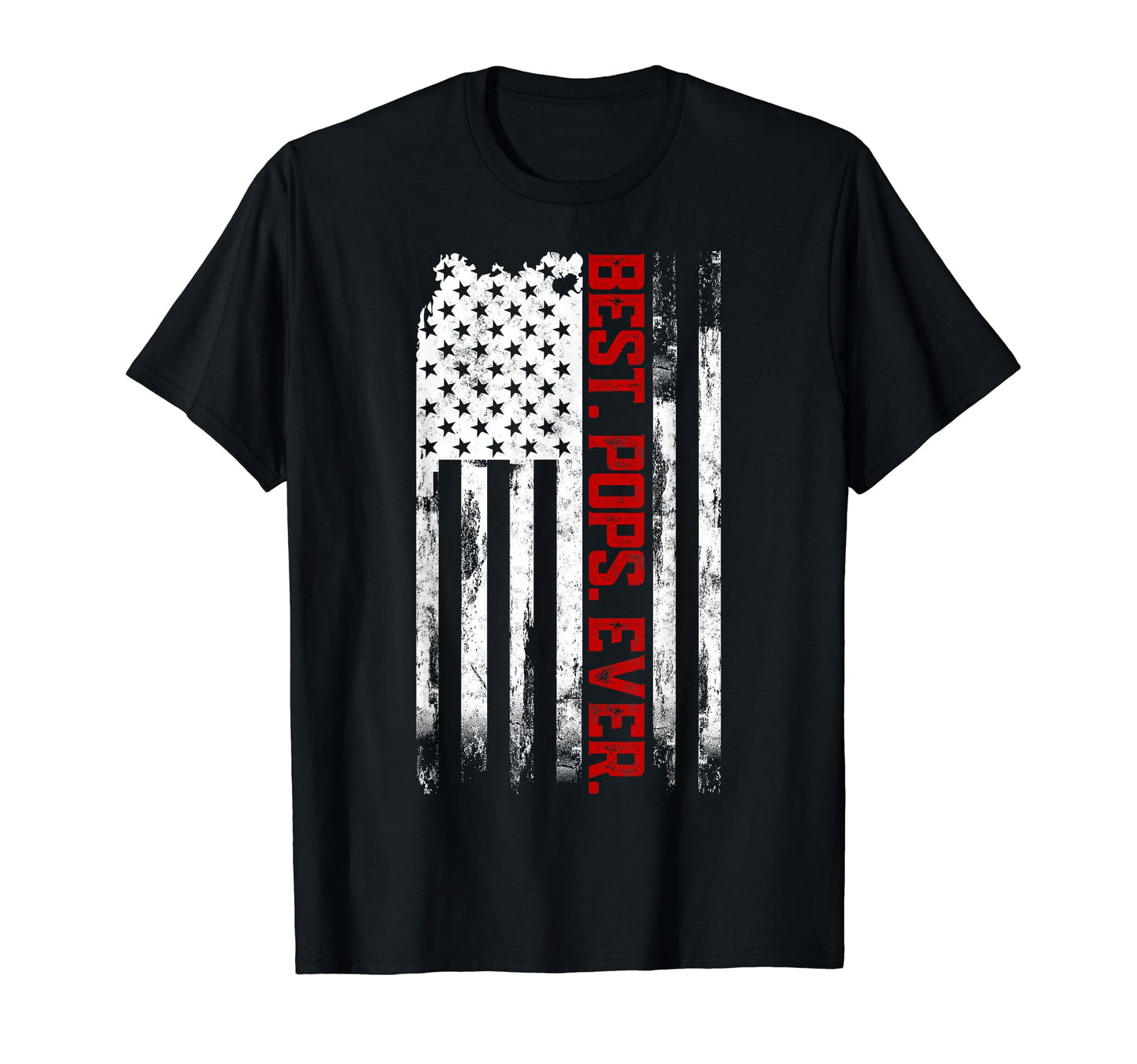 Best Pops Ever American Usa Flag Fathers T-Shirt - Graphic Print Men Women - T-Shirt, Sweatshirt, Hoodie