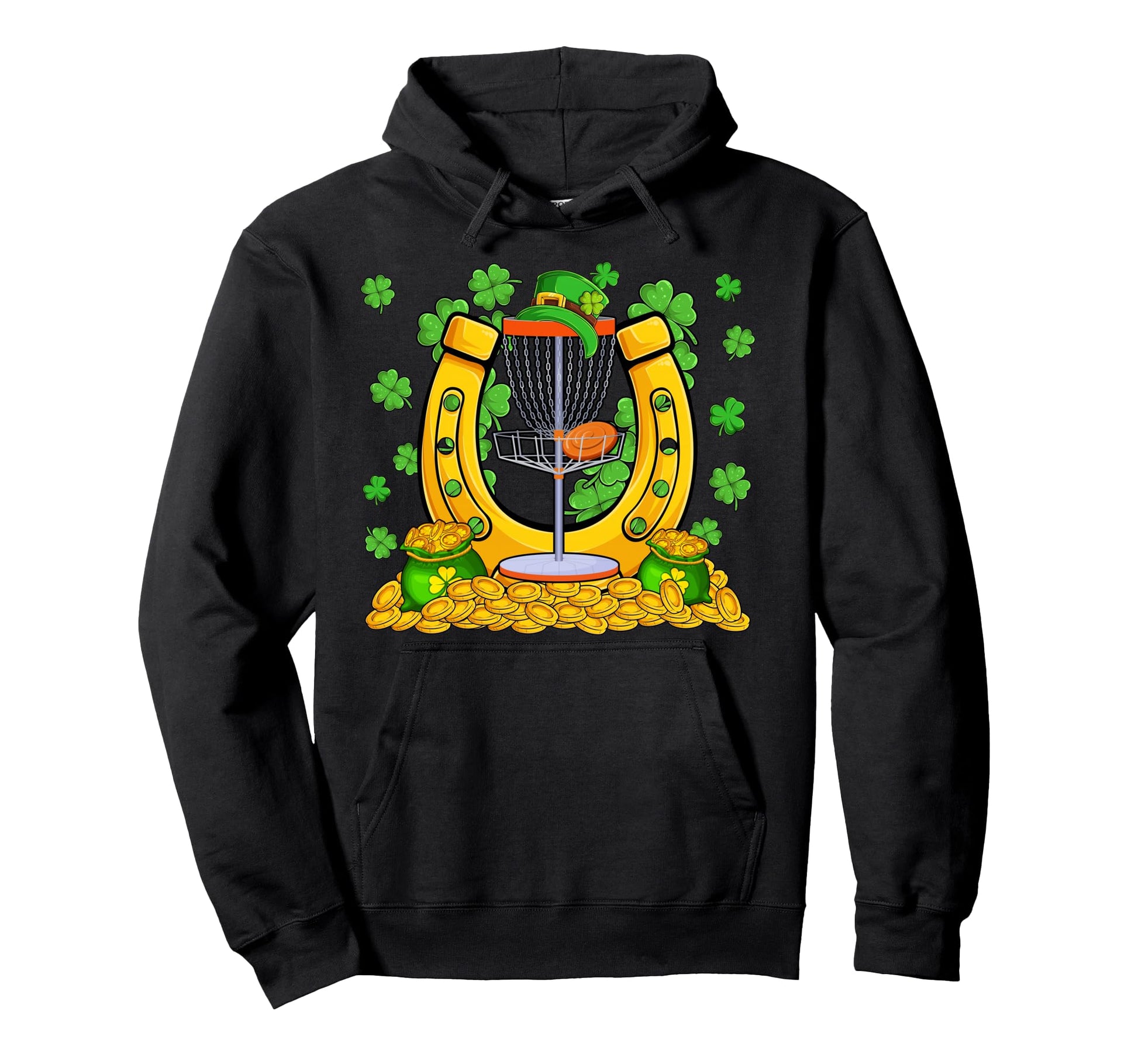 St Patricks Day Disc Golf Tools Hoodie - Fun Novelty Design Men Women - T-Shirt, Sweatshirt, Hoodie