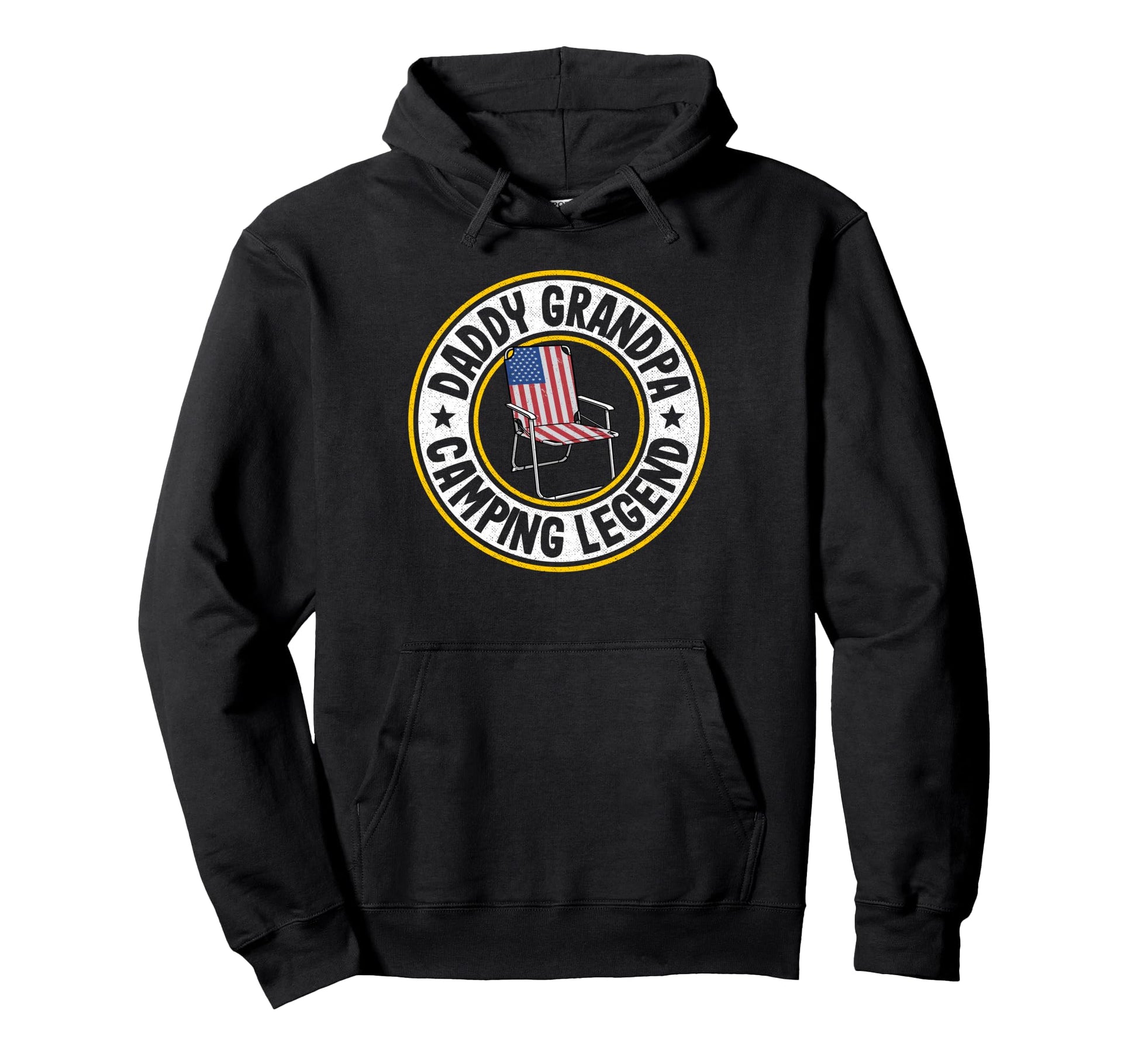 Daddy Grandpa Camping Legend Rv Hoodie - Fun Novelty Design for Adults - T-Shirt, Sweatshirt, Hoodie