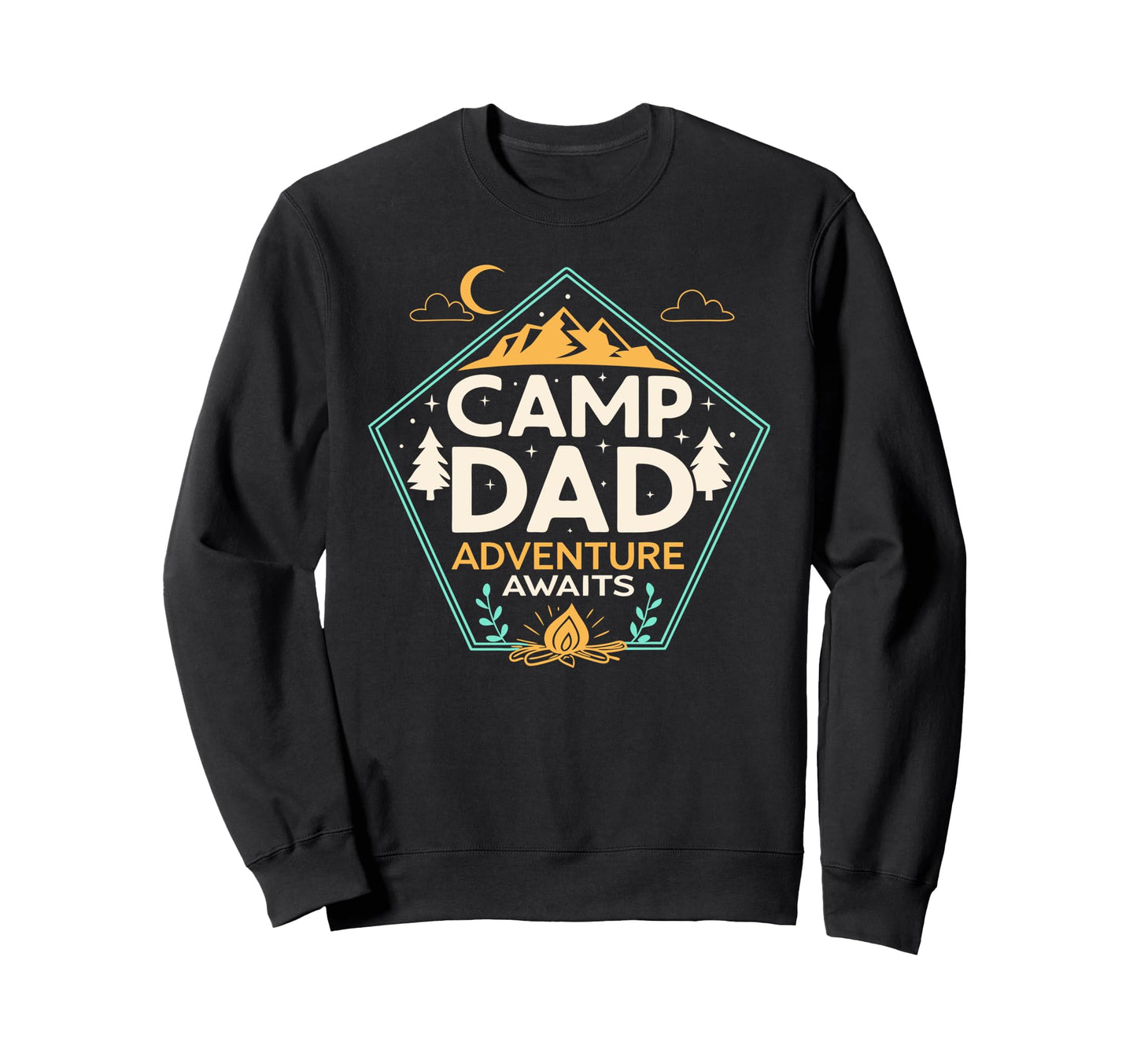 Adventure Dad Camp Dad Fathers Day Sweatshirt - Trendy Graphic for Adults - T-Shirt, Sweatshirt, Hoodie