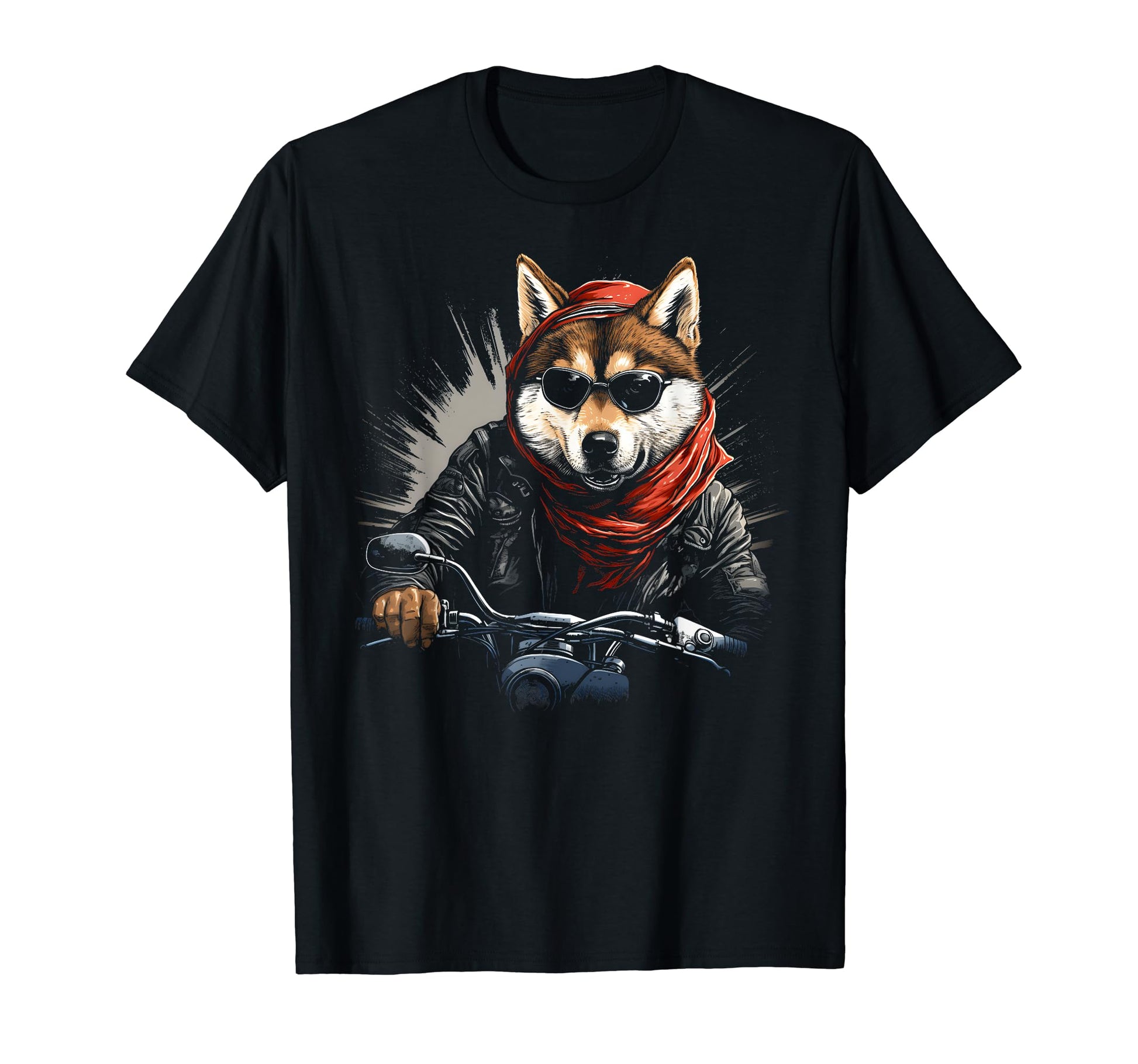 Motorcycle Dad Biker Dog Akita Dad Rider T-Shirt - Streetwear Style Unisex - T-Shirt, Sweatshirt, Hoodie