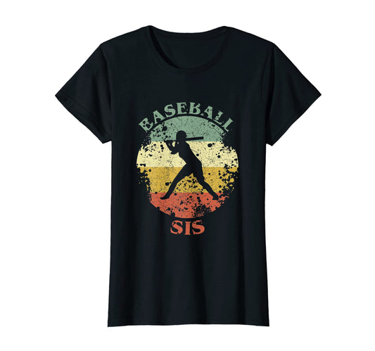 Baseball Sis Distressed Baseball Sister T-Shirt - Aesthetic Graphic Unisex - T-Shirt, Sweatshirt, Hoodie