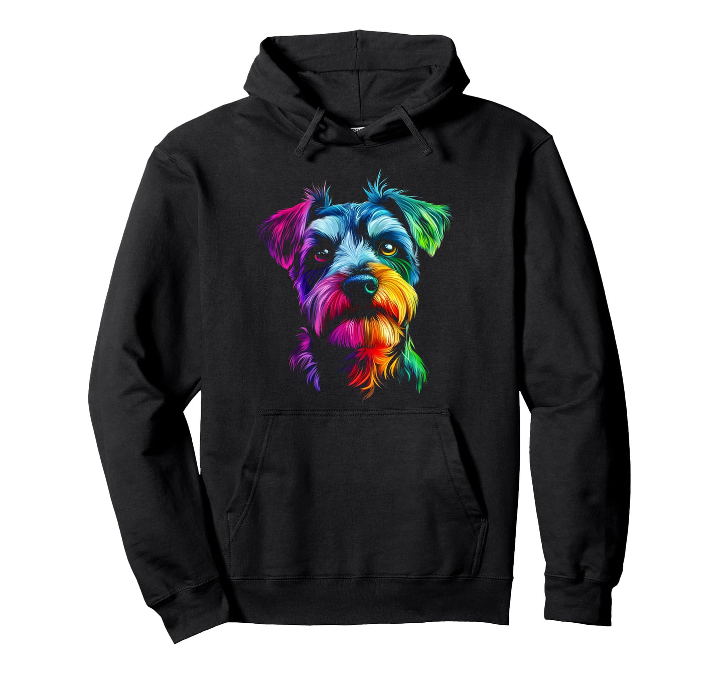 Pop Art Schnauzer Hoodie - Minimalist Print Unisex - T-Shirt, Sweatshirt, Hoodie