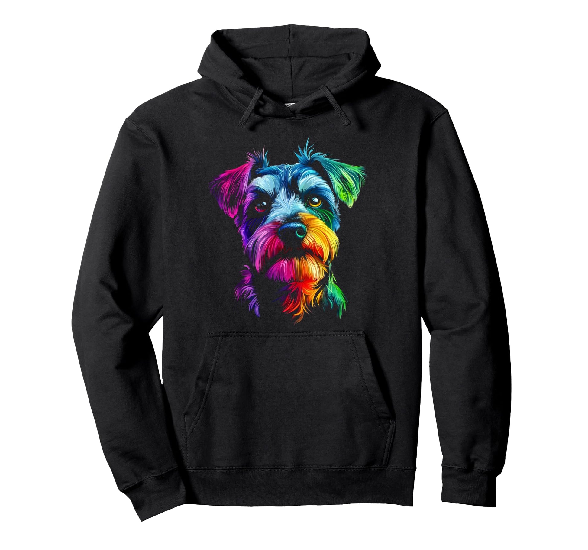 Pop Art Schnauzer Hoodie - Minimalist Print Unisex - T-Shirt, Sweatshirt, Hoodie