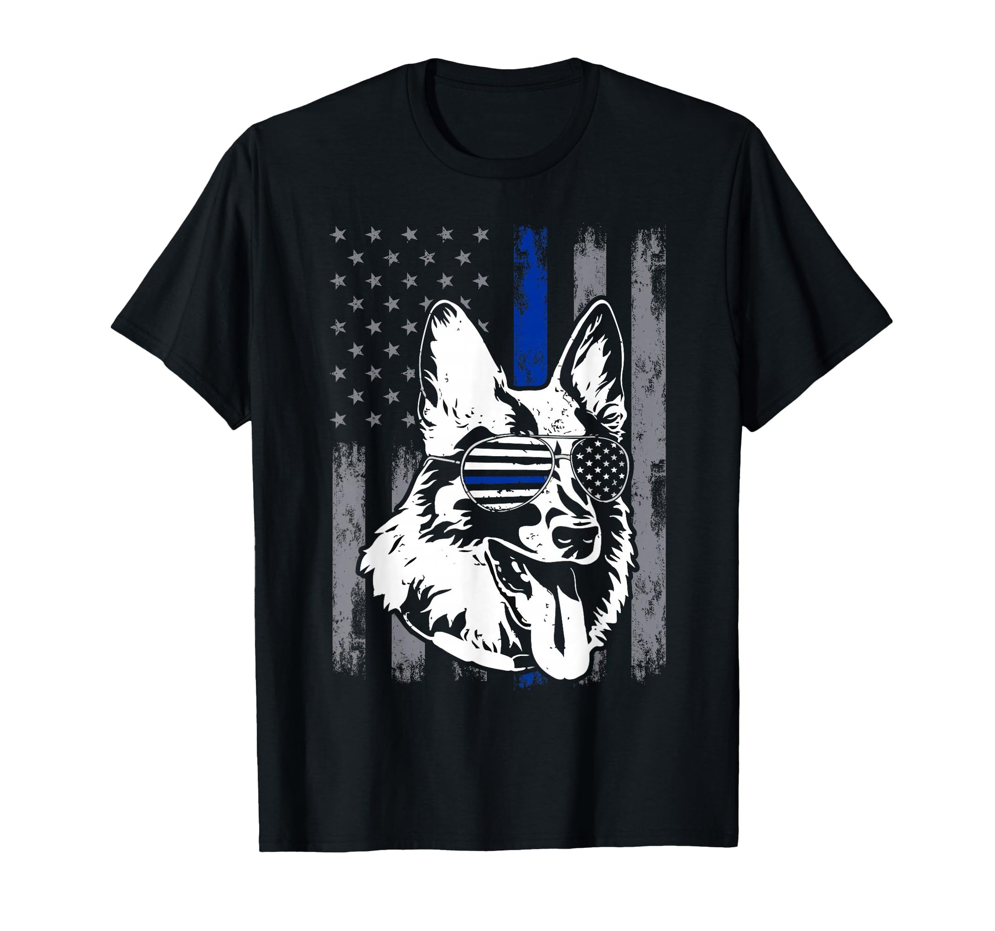 K9 Police Officer Police Dog Thin Blue T-Shirt - Novelty Apparel Unisex - T-Shirt, Sweatshirt, Hoodie