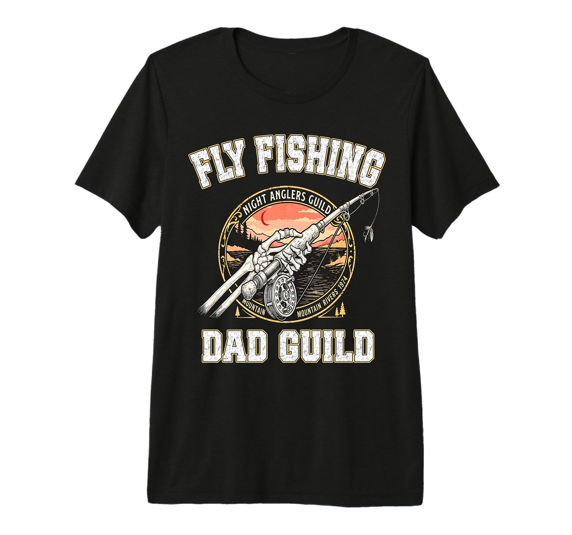 Fly Fishing Dad Guild Fisher Fathers T-Shirt - Minimalist Print Men Women - T-Shirt, Sweatshirt, Hoodie