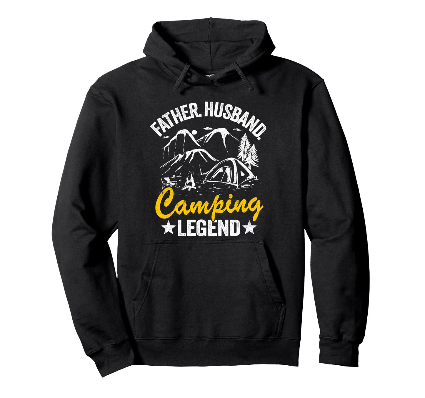 Father Husband Camping Legend Rv Camper Dad Hoodie - Unique Graphic Unisex - T-Shirt, Sweatshirt, Hoodie