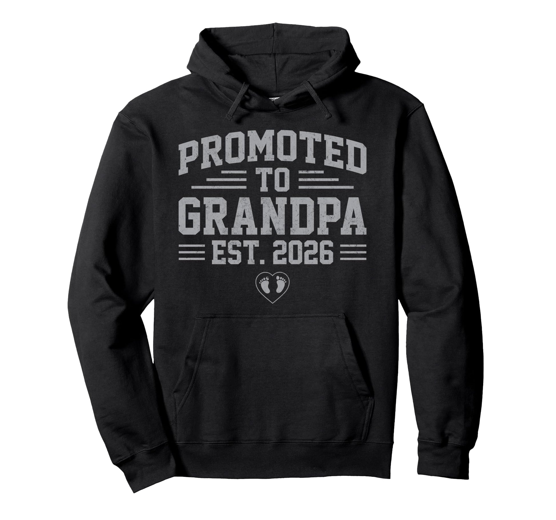 Promoted To Grandpa Est 2026 Pregnancy Hoodie - Trendy Graphic Men Women - T-Shirt, Sweatshirt, Hoodie