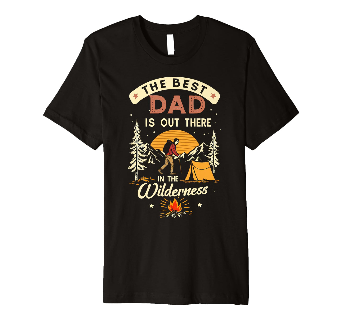 Wilderness Dads Fathers Day Camping T-Shirt - Custom Art Print for Adults - T-Shirt, Sweatshirt, Hoodie