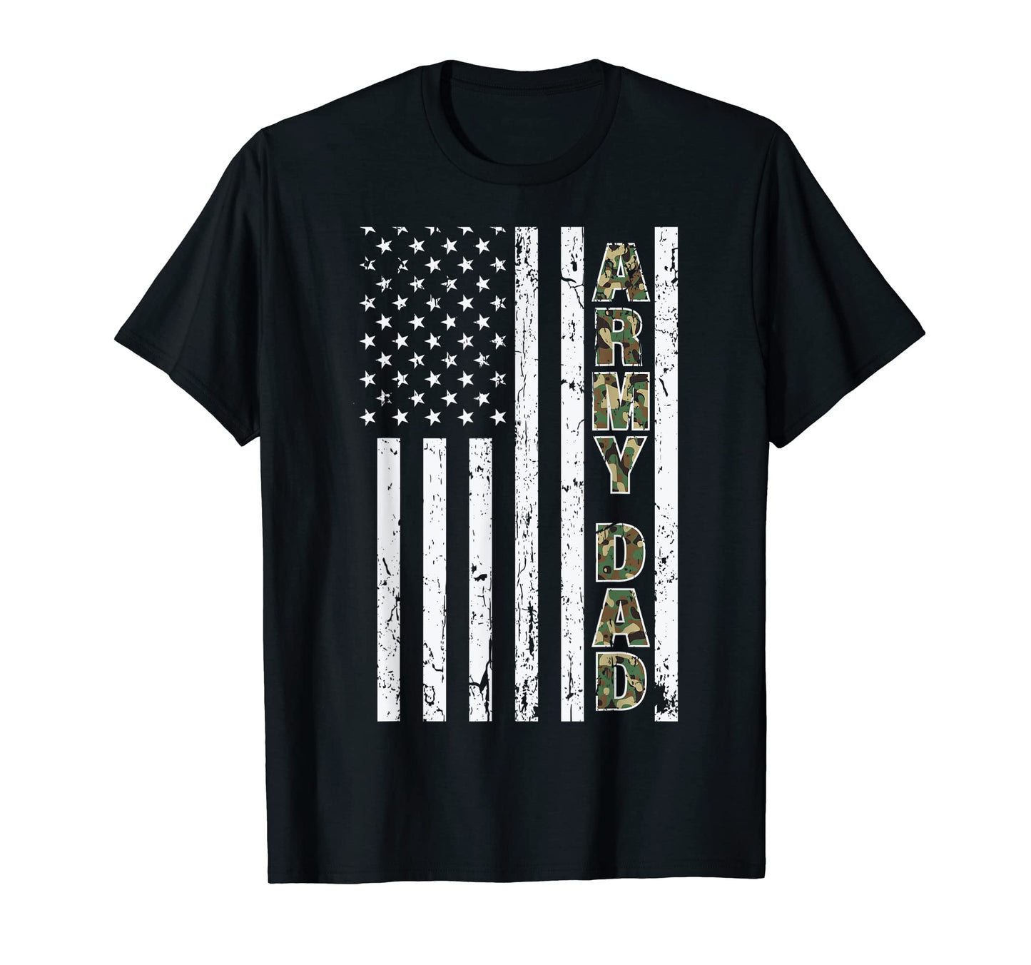 Fathers Day Army Dad Usa Flag America T-Shirt - Graphic Print Men Women - T-Shirt, Sweatshirt, Hoodie