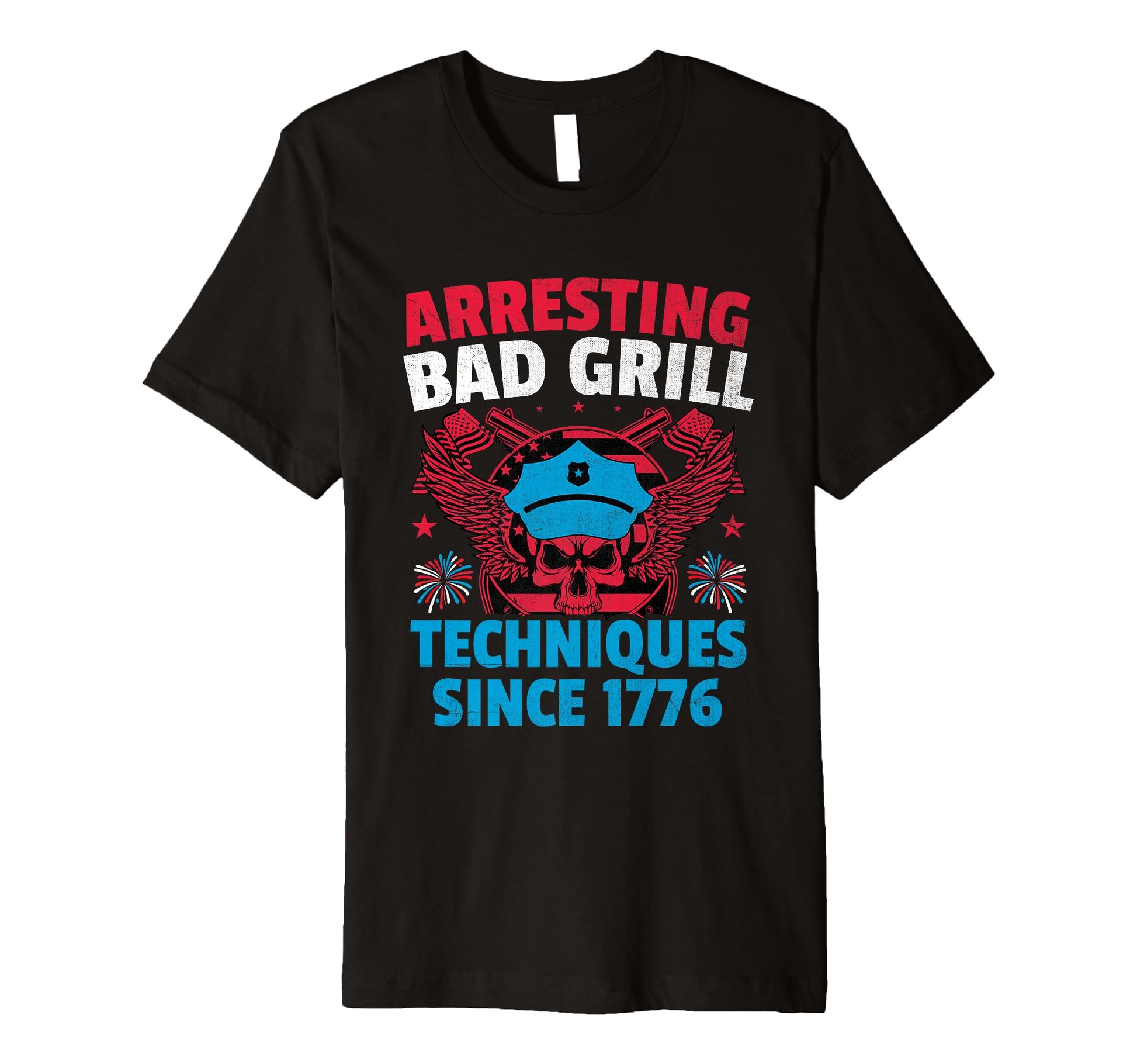 Funny Police Dad 4Th July American T-Shirt - Streetwear Style Men Women - T-Shirt, Sweatshirt, Hoodie