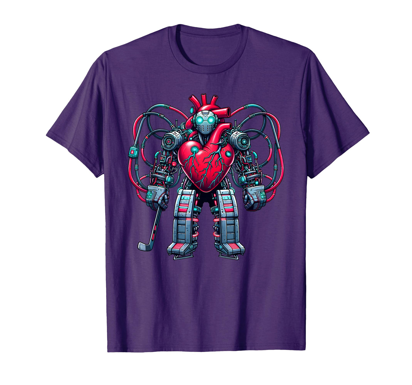 Valentines Day Heart Ice Hockey Goalie T-Shirt - Fun Novelty Design Unisex - T-Shirt, Sweatshirt, Hoodie