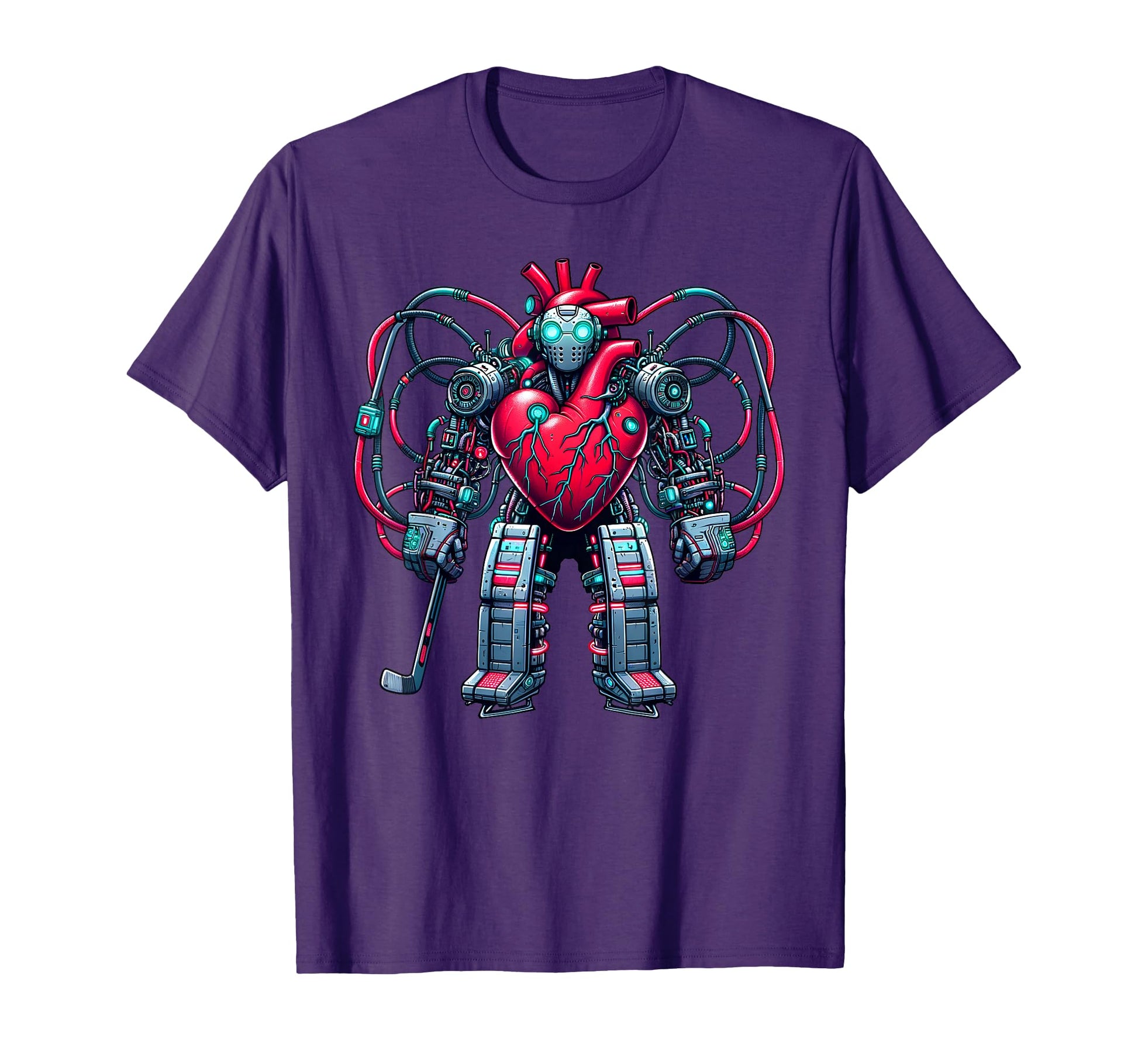 Valentines Day Heart Ice Hockey Goalie T-Shirt - Fun Novelty Design Unisex - T-Shirt, Sweatshirt, Hoodie