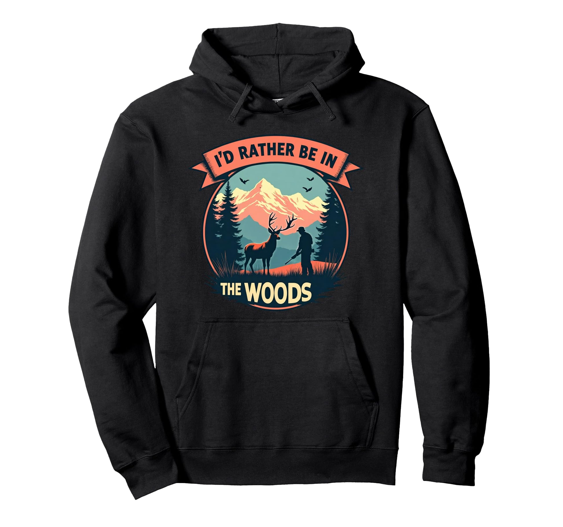 Deer Buck Hunting Outdoor Camping Hunting Hoodie - Novelty Apparel Unisex - T-Shirt, Sweatshirt, Hoodie