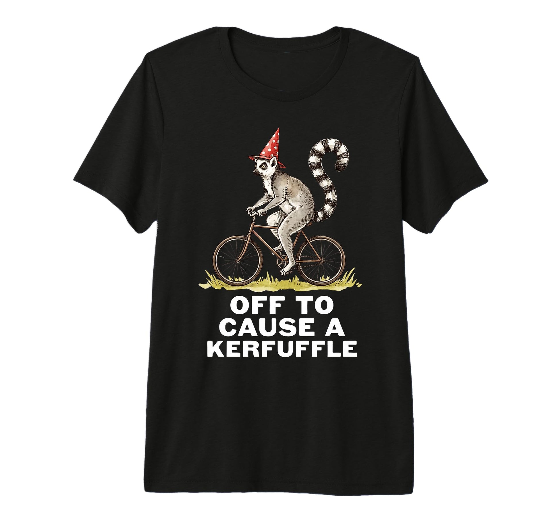 Off To Cause Kerfuffle Lemur T-Shirt - Casual Everyday Wear Men Women - T-Shirt, Sweatshirt, Hoodie
