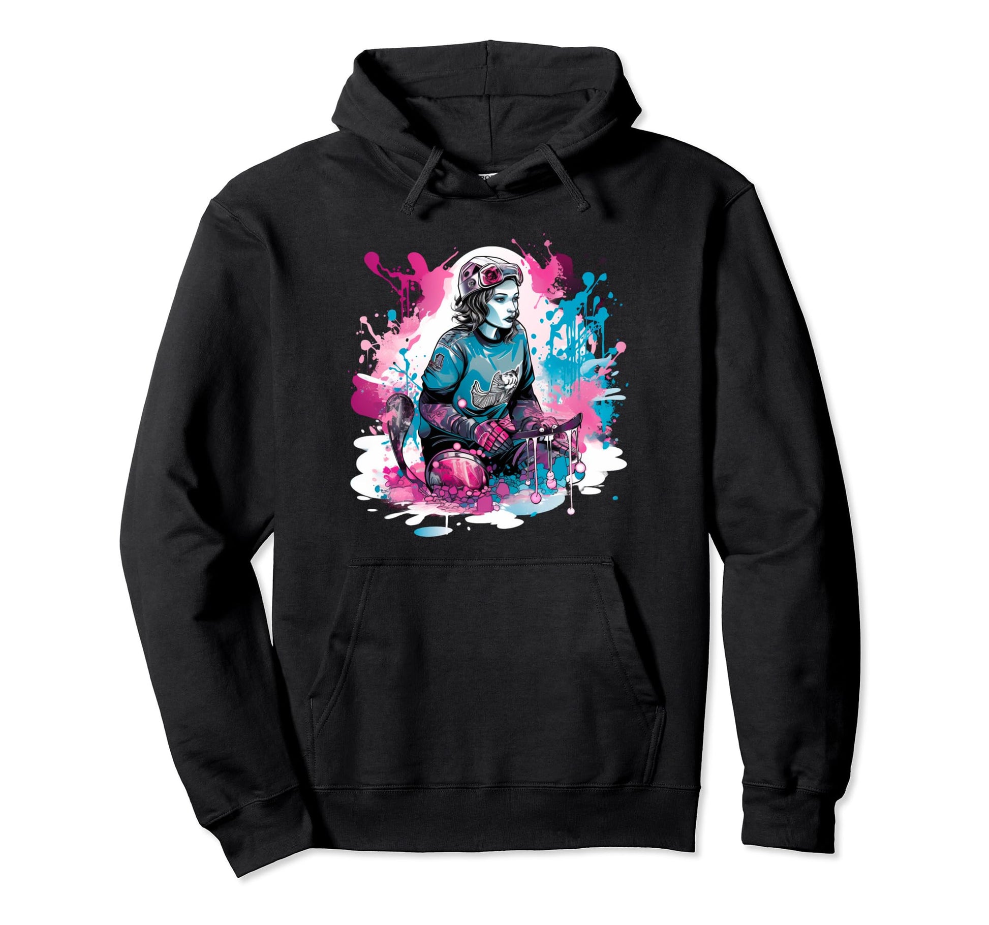 Female Hockey Player T Pop Art Hockey Hoodie - Graphic Print Unisex - T-Shirt, Sweatshirt, Hoodie