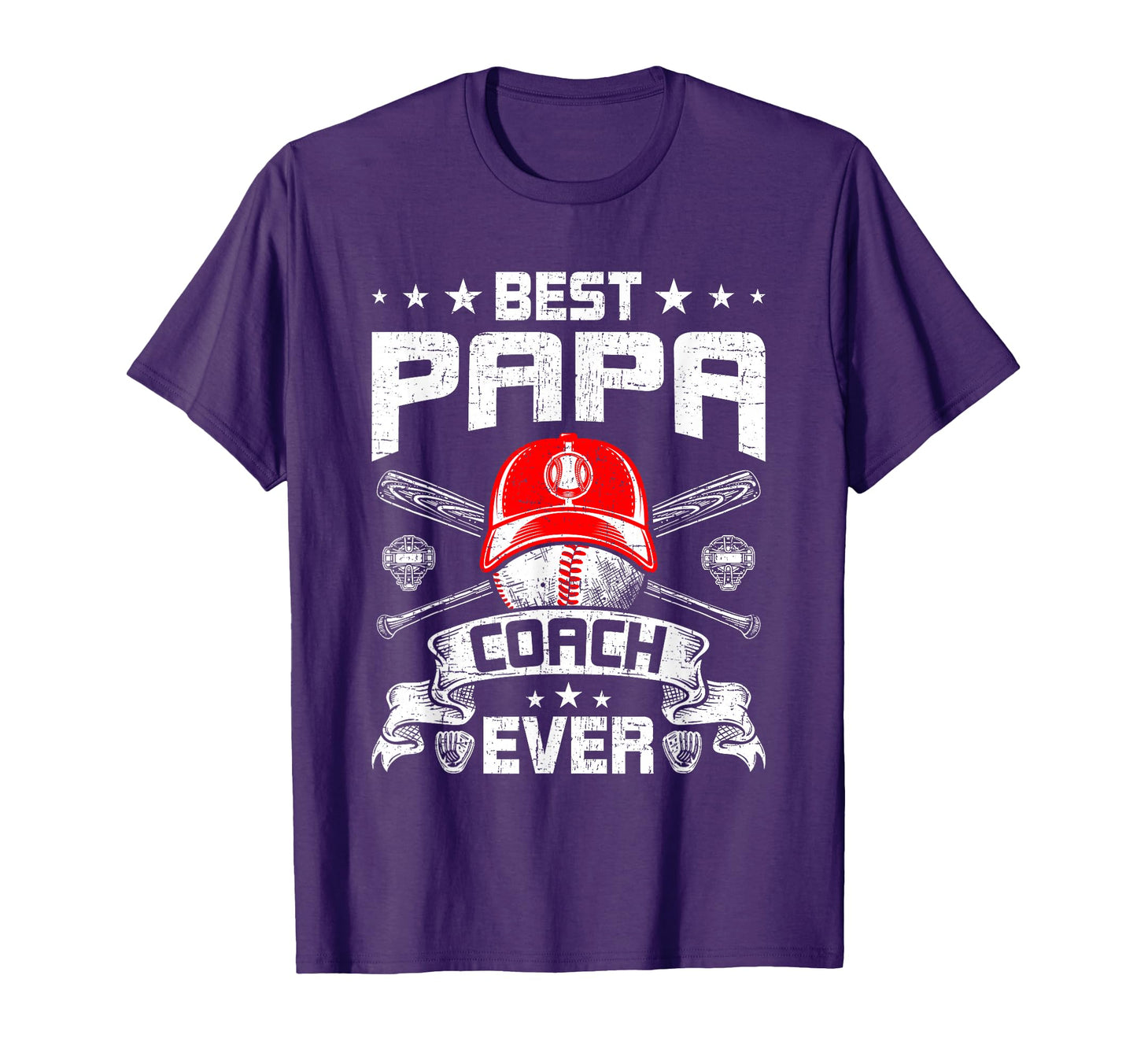 Best Papa Coach Ever Baseball Lover Dad T-Shirt - Unique Graphic Unisex - T-Shirt, Sweatshirt, Hoodie