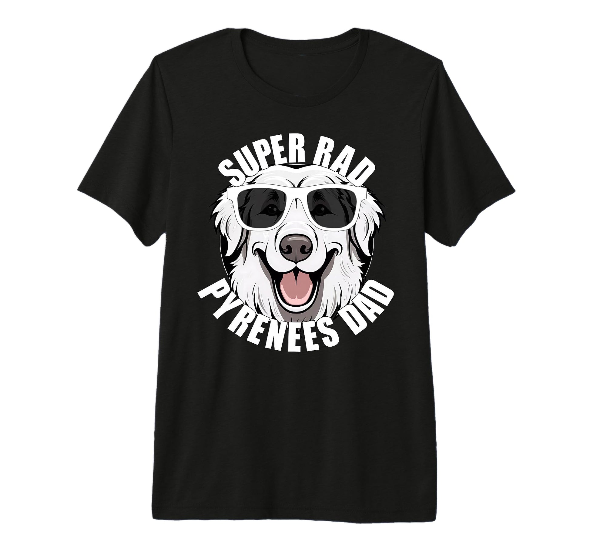 Great Pyrenees Dad Super Rad Puppy T-Shirt - Fun Novelty Design for Adults - T-Shirt, Sweatshirt, Hoodie