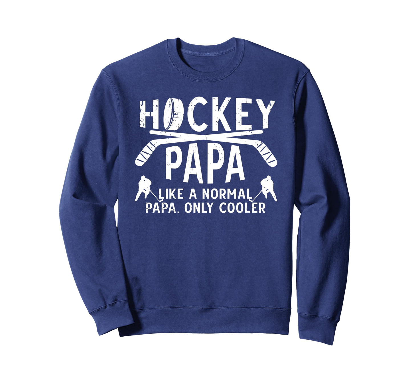Hockey Papa Grandpa Papa Hockey Sweatshirt - Minimalist Print Men Women - T-Shirt, Sweatshirt, Hoodie