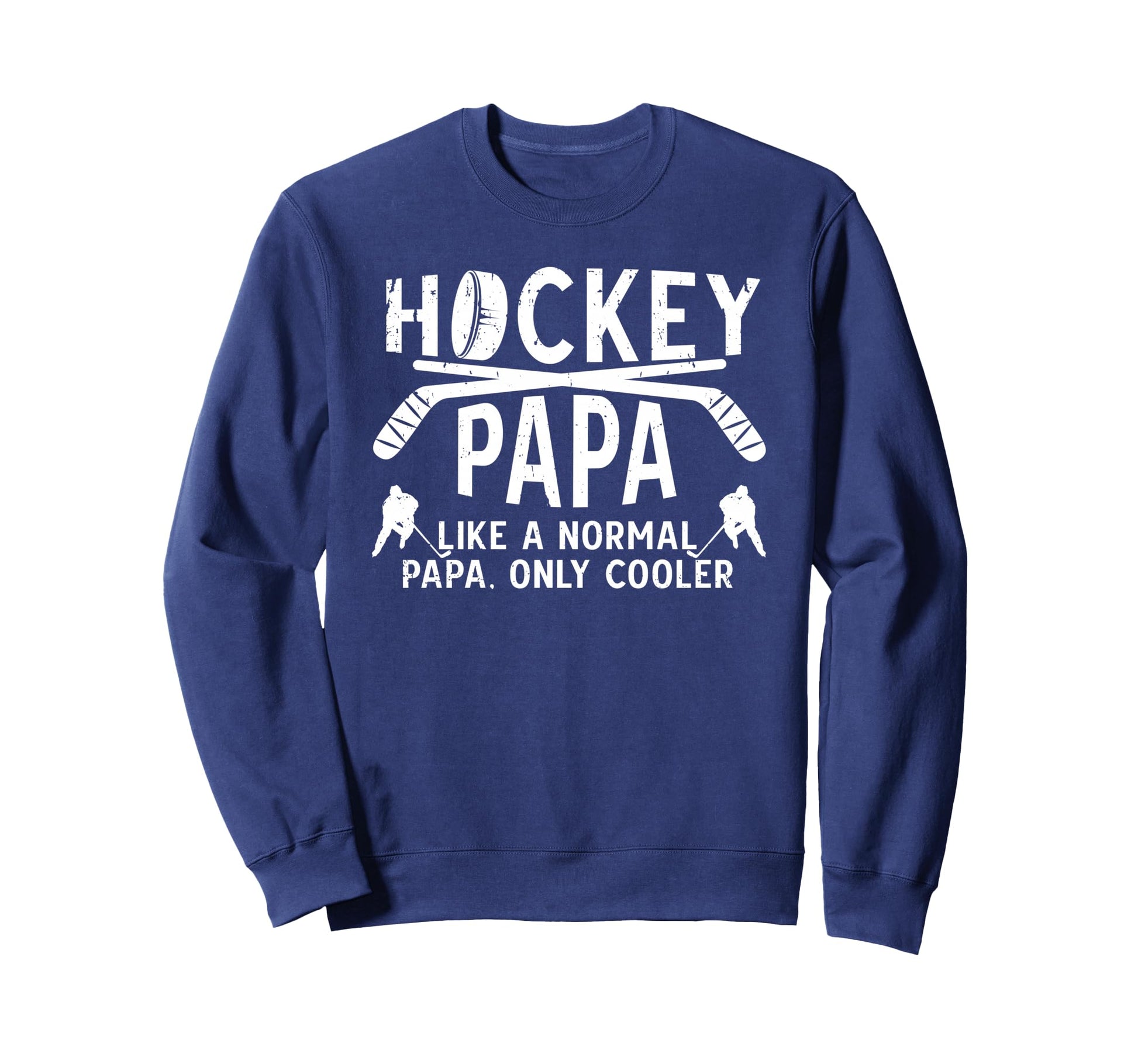 Hockey Papa Grandpa Papa Hockey Sweatshirt - Minimalist Print Men Women - T-Shirt, Sweatshirt, Hoodie