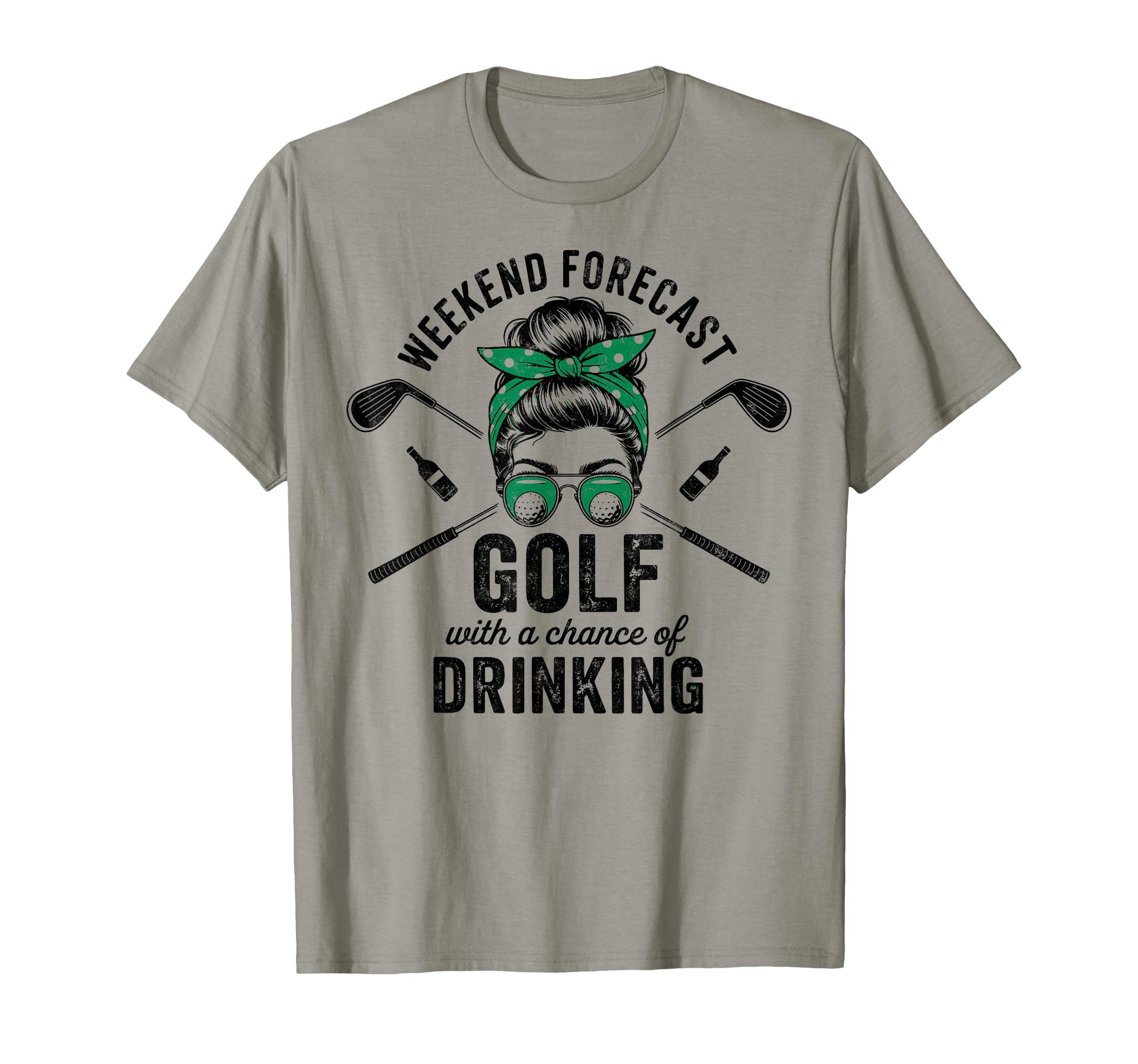 Weekend Forecast Golf Chance Drinking T-Shirt - Novelty Apparel for Adults - T-Shirt, Sweatshirt, Hoodie
