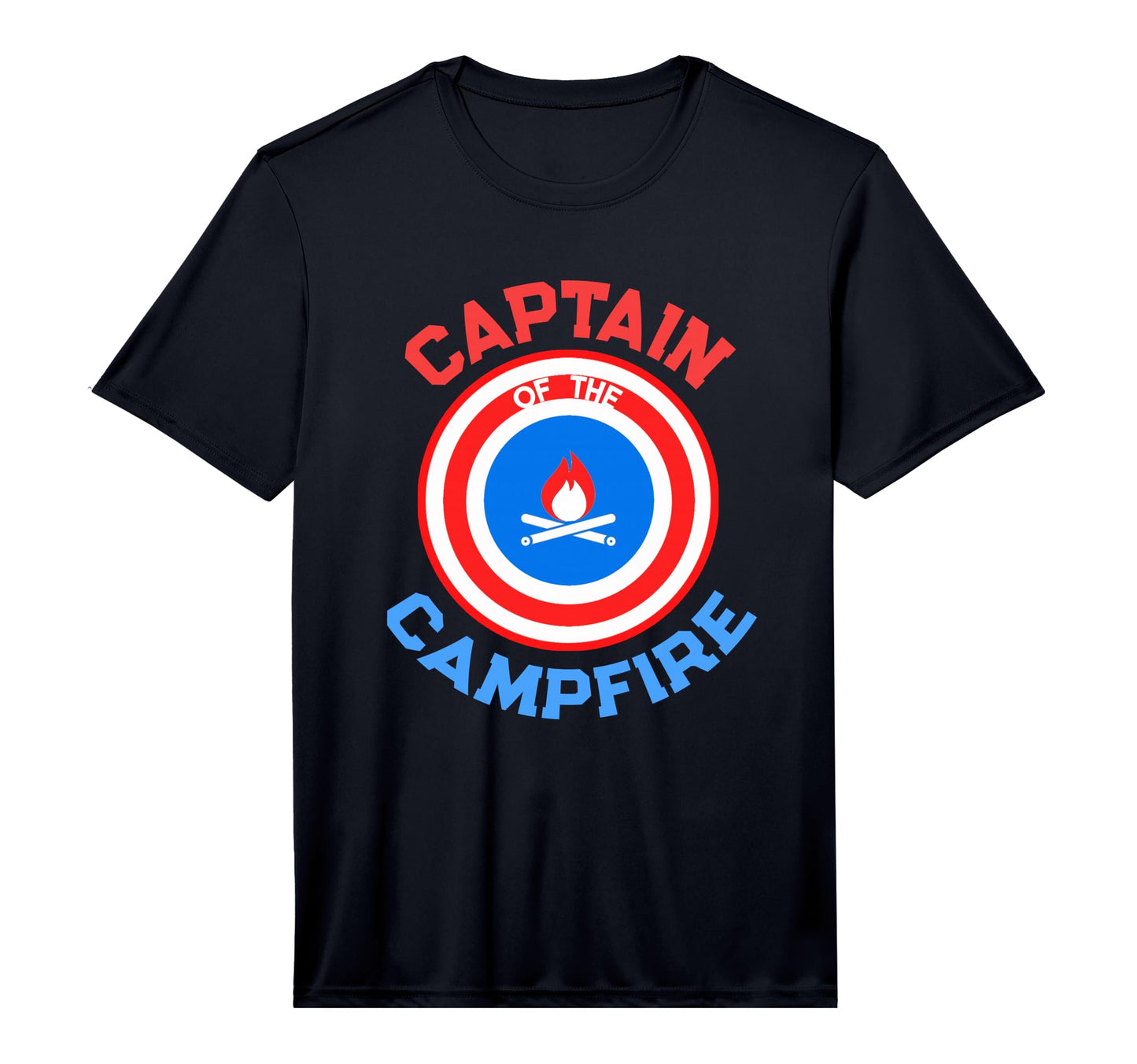 Camping King Captain Campfire T-Shirt - Fun Novelty Design for Adults - T-Shirt, Sweatshirt, Hoodie