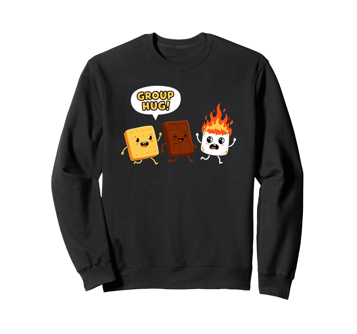 Camping Group Hug Smores Sweatshirt - Casual Everyday Wear for Adults - T-Shirt, Sweatshirt, Hoodie