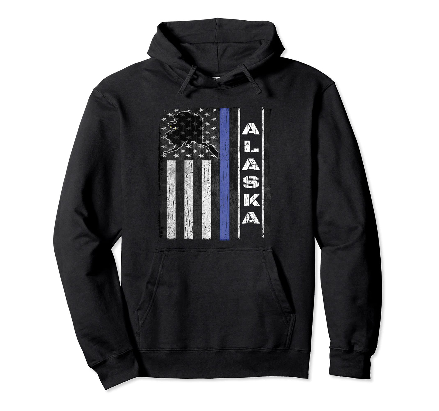 Alaska Thin Blue Line Police Week Cop Usa Hoodie - Trendy Graphic Unisex - T-Shirt, Sweatshirt, Hoodie