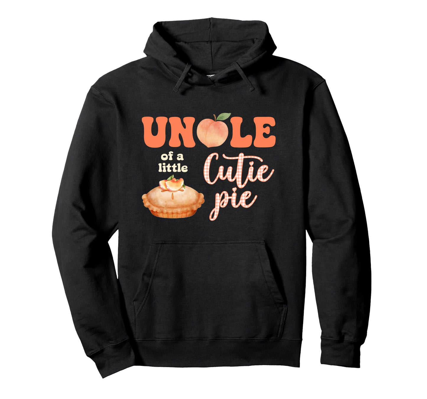Uncle Little Cutie Peach Pie Bow Hoodie - Casual Everyday Wear Men Women - T-Shirt, Sweatshirt, Hoodie
