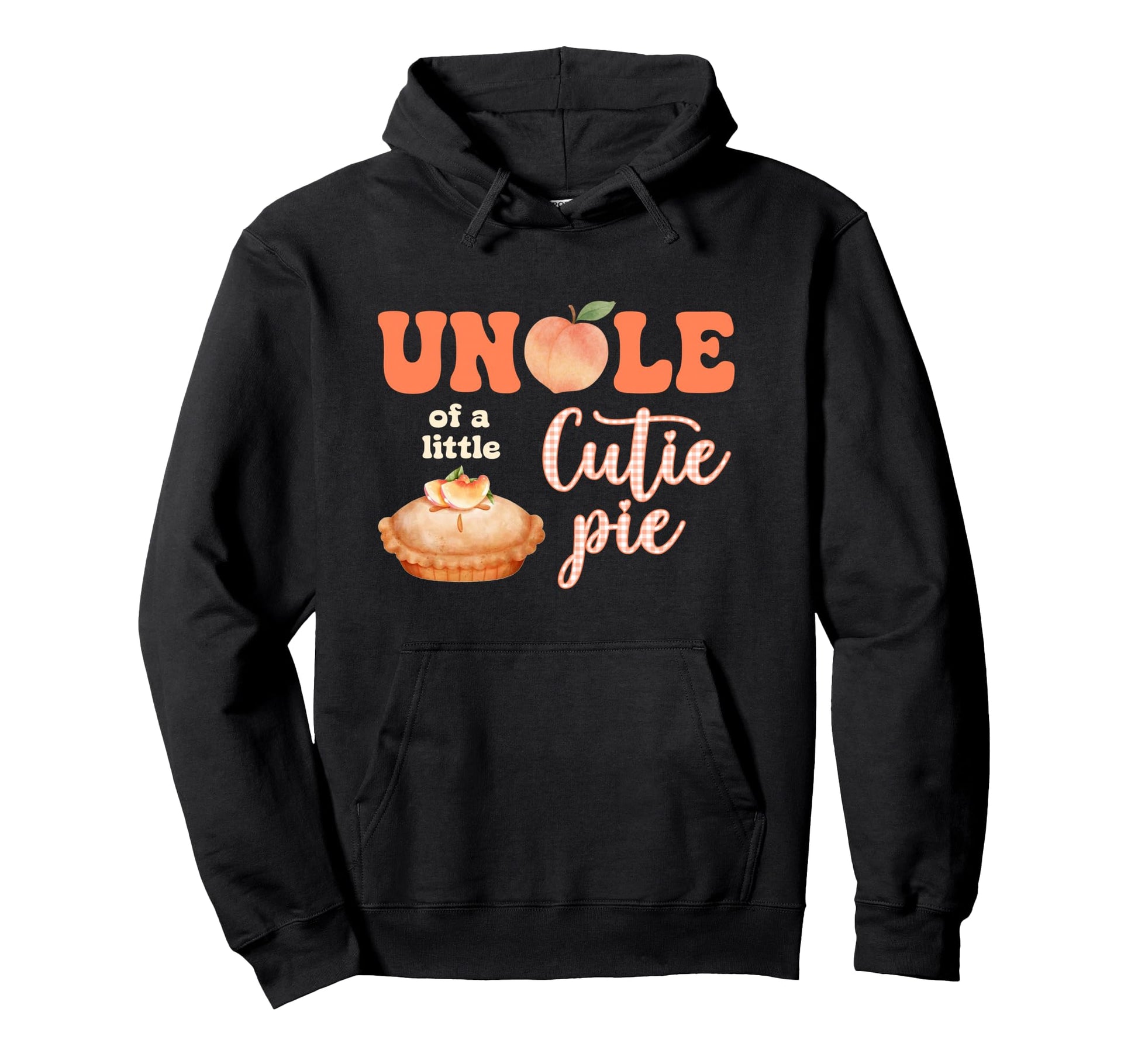Uncle Little Cutie Peach Pie Bow Hoodie - Casual Everyday Wear Men Women - T-Shirt, Sweatshirt, Hoodie
