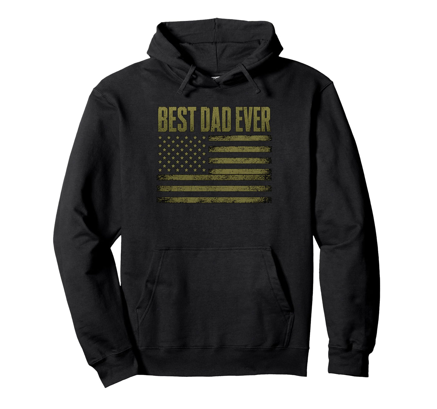 Best Dad Ever Military American Flag Hoodie - Aesthetic Graphic Men Women - T-Shirt, Sweatshirt, Hoodie