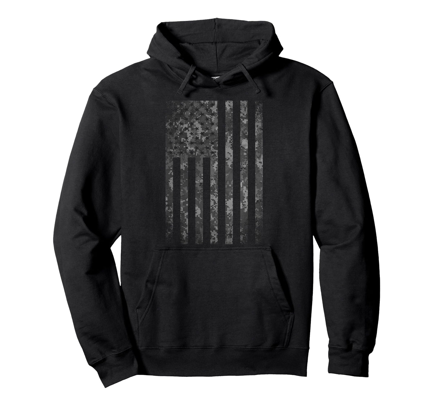 Camouflage American Flag Camo Military Hoodie - Trendy Graphic for Adults - T-Shirt, Sweatshirt, Hoodie