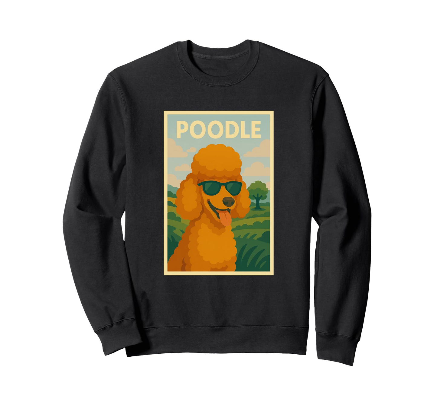Poodle Art Minimalist Pop Art Sweatshirt - Casual Everyday Wear for Adults - T-Shirt, Sweatshirt, Hoodie