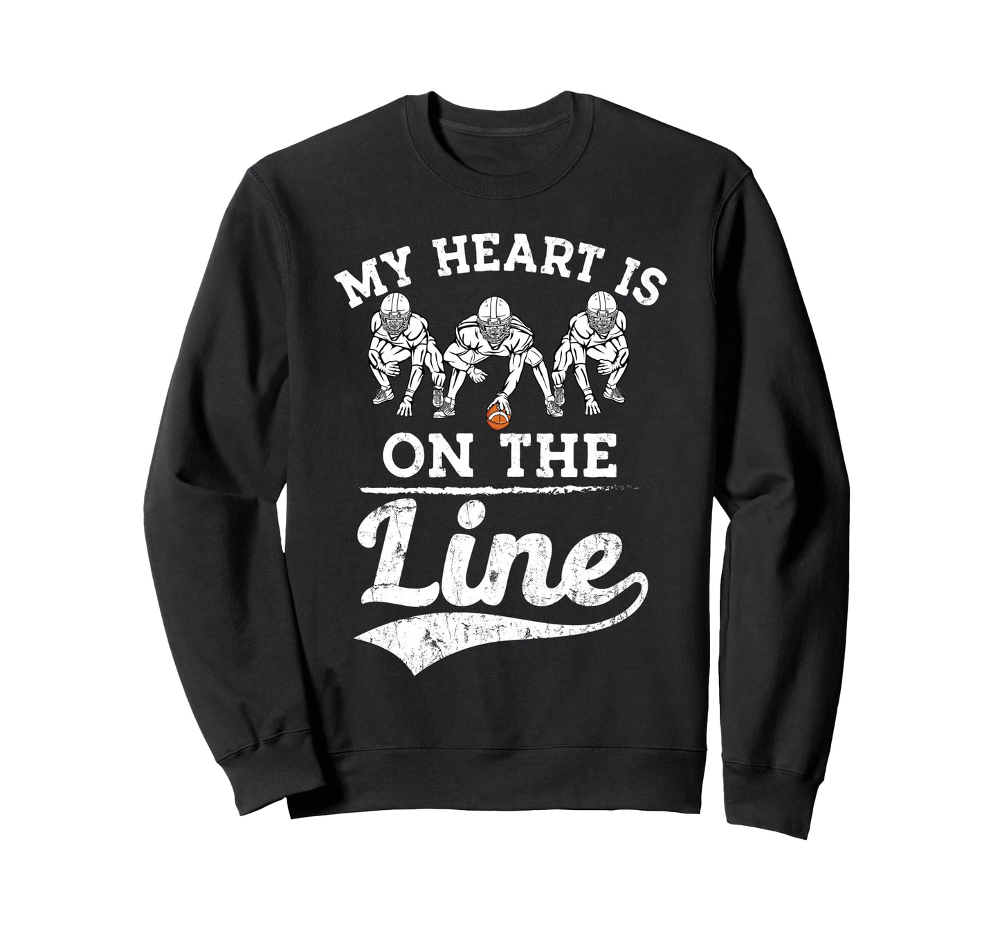 Offensive Lineman Football Blocking Sweatshirt - Minimalist Print Unisex - T-Shirt, Sweatshirt, Hoodie