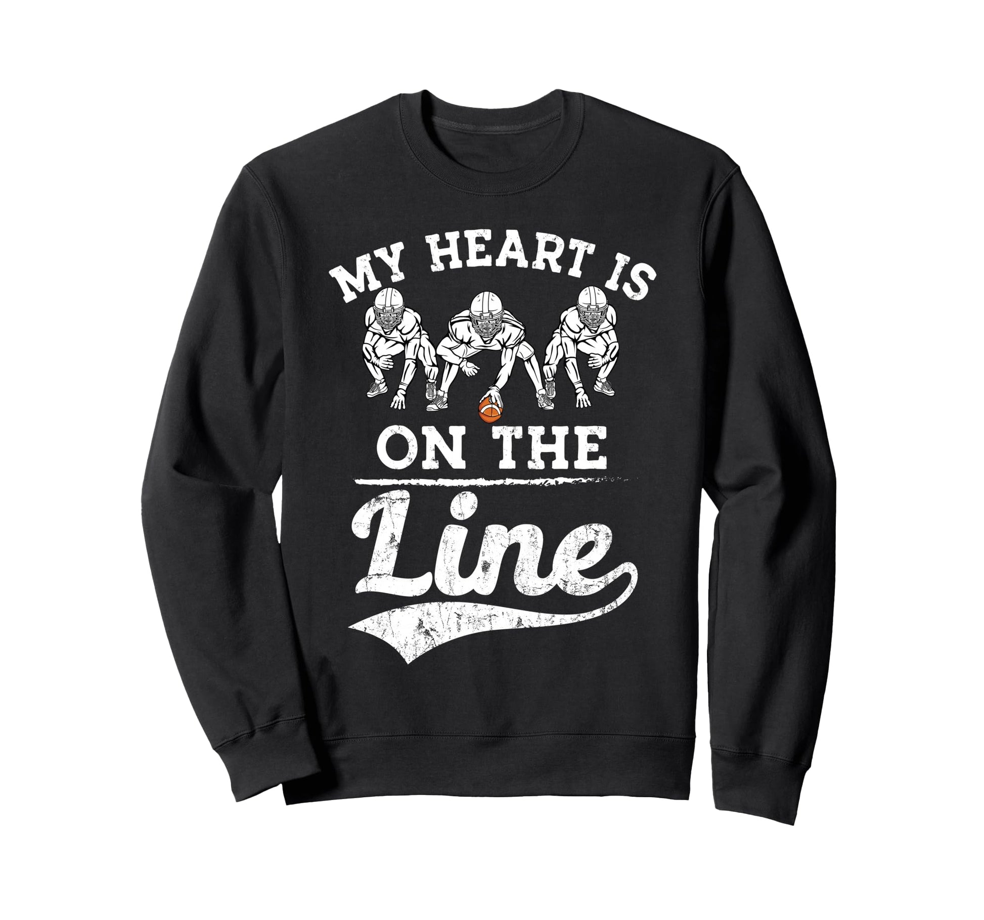 Offensive Lineman Football Blocking Sweatshirt - Minimalist Print Unisex - T-Shirt, Sweatshirt, Hoodie