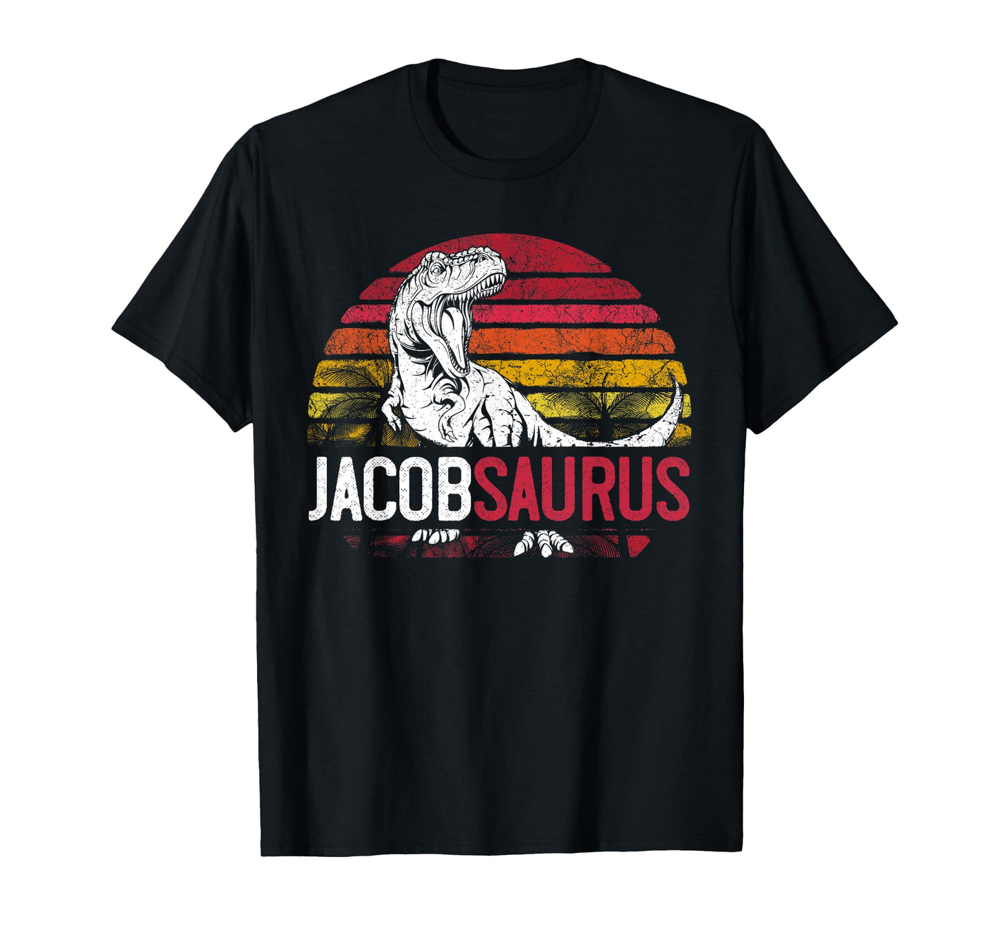 Jacob Saurus Funny Personalized Dinosaur T T-Shirt - Graphic Print Unisex - T-Shirt, Sweatshirt, Hoodie