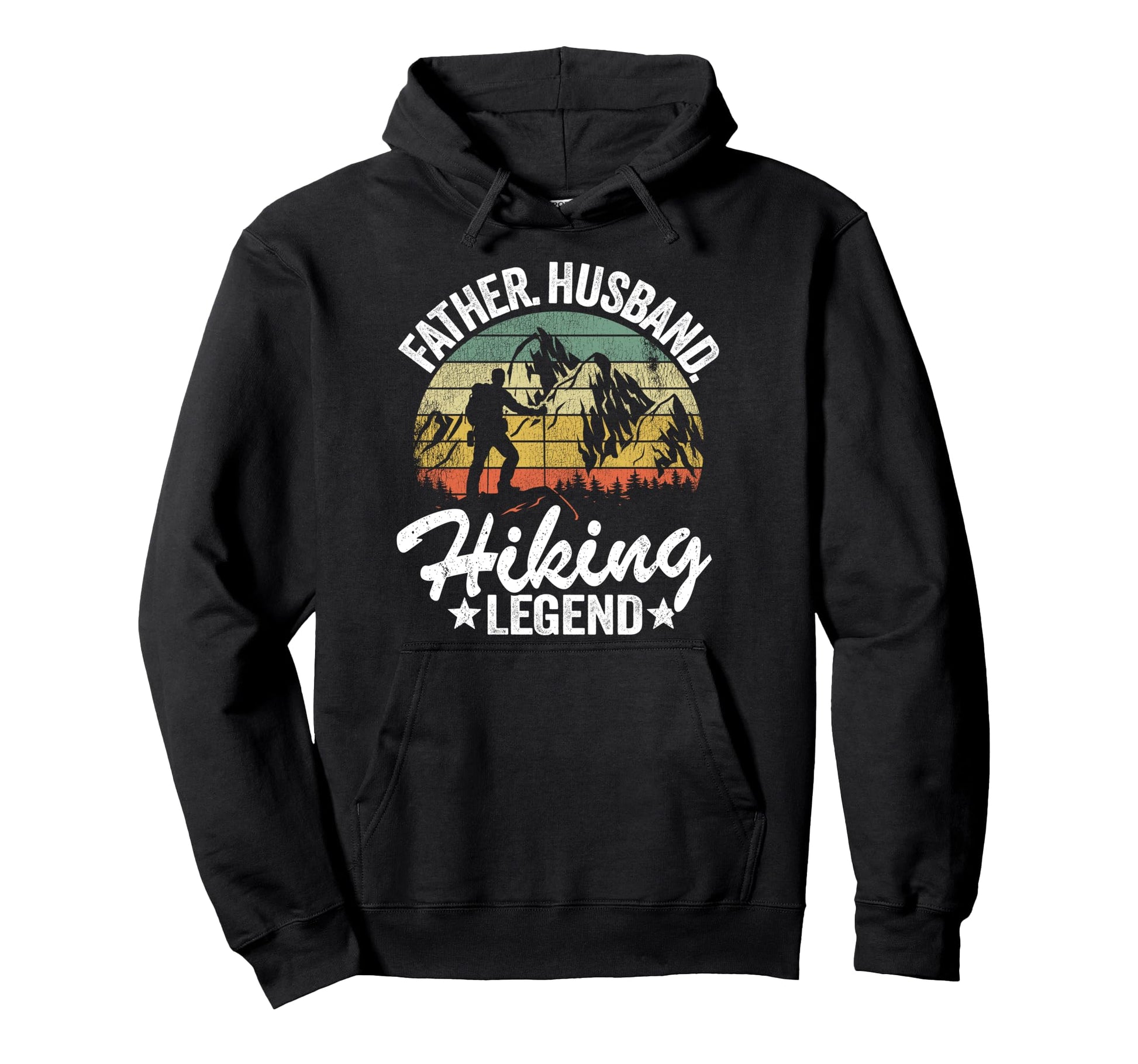 Father Husband Hiking Legend Hiker Hoodie - Minimalist Print Unisex - T-Shirt, Sweatshirt, Hoodie